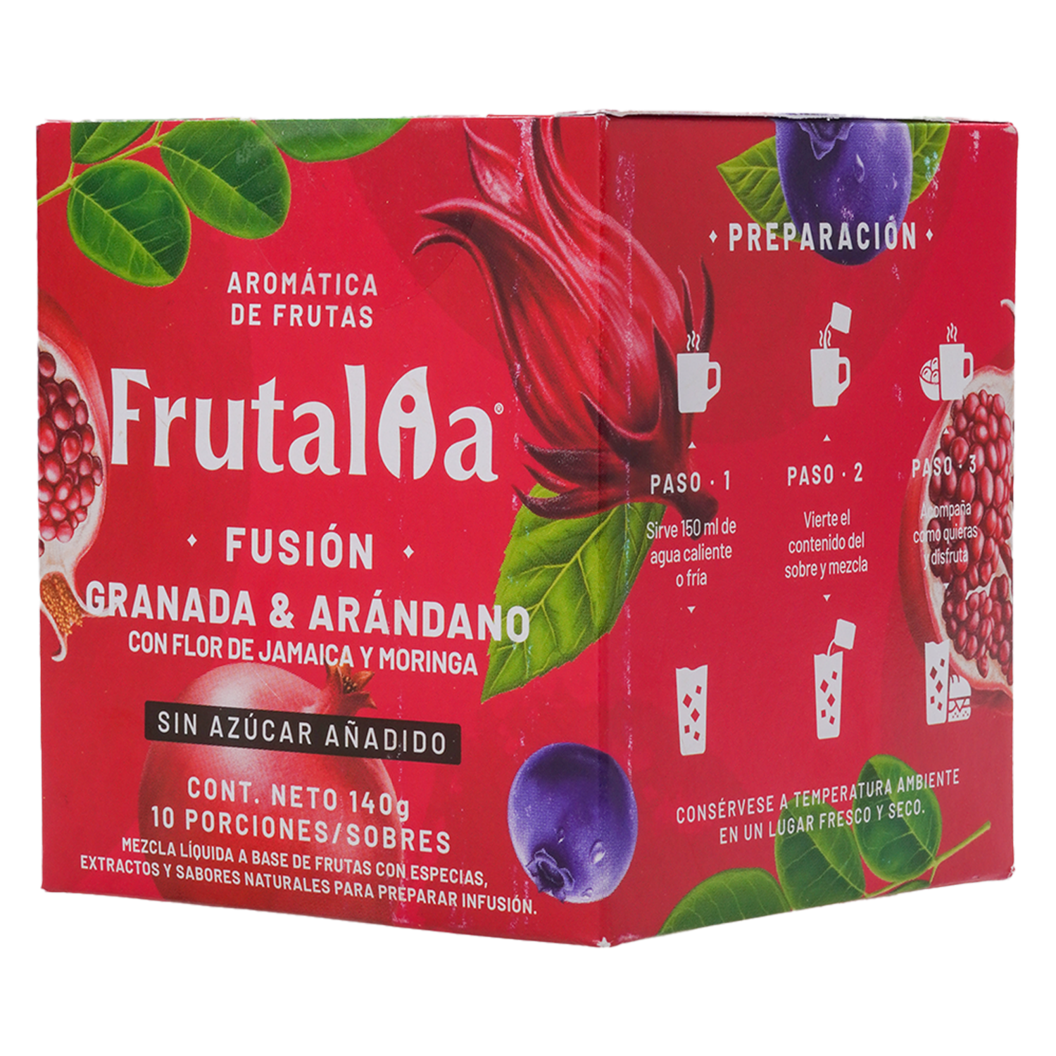 Té Fusión Granda Y Arándanos Con Flor De Jamaica Y Moringa FRUTALIA 140 G