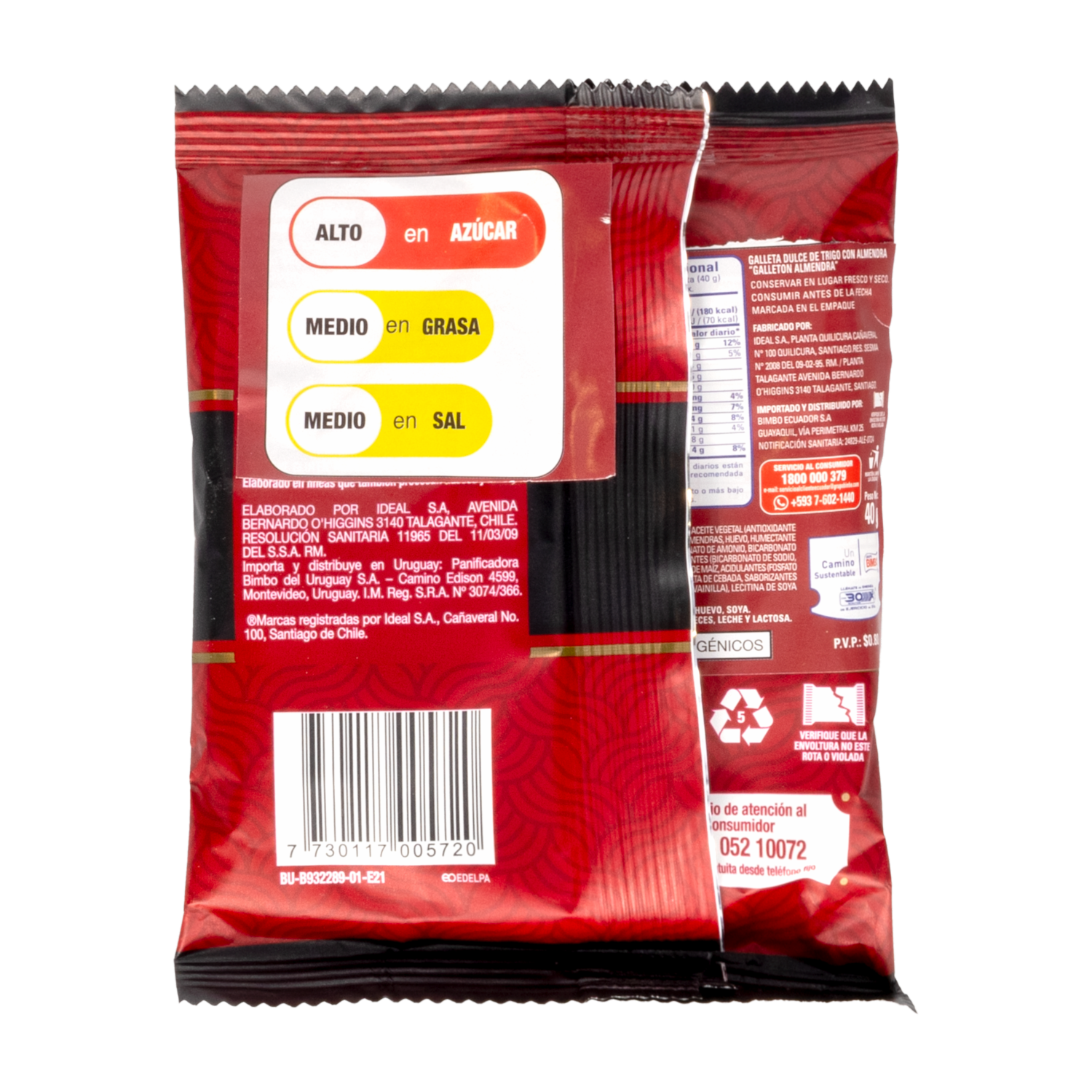 Galleta Dulce Con Almendras NUTRA BIEN 40 G