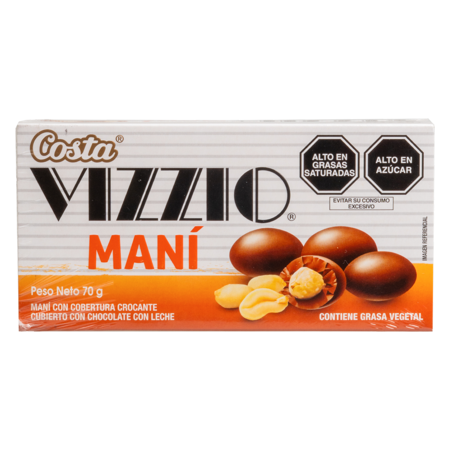 Maní Con Cobertura De Chocolate VIZZIO 70 G