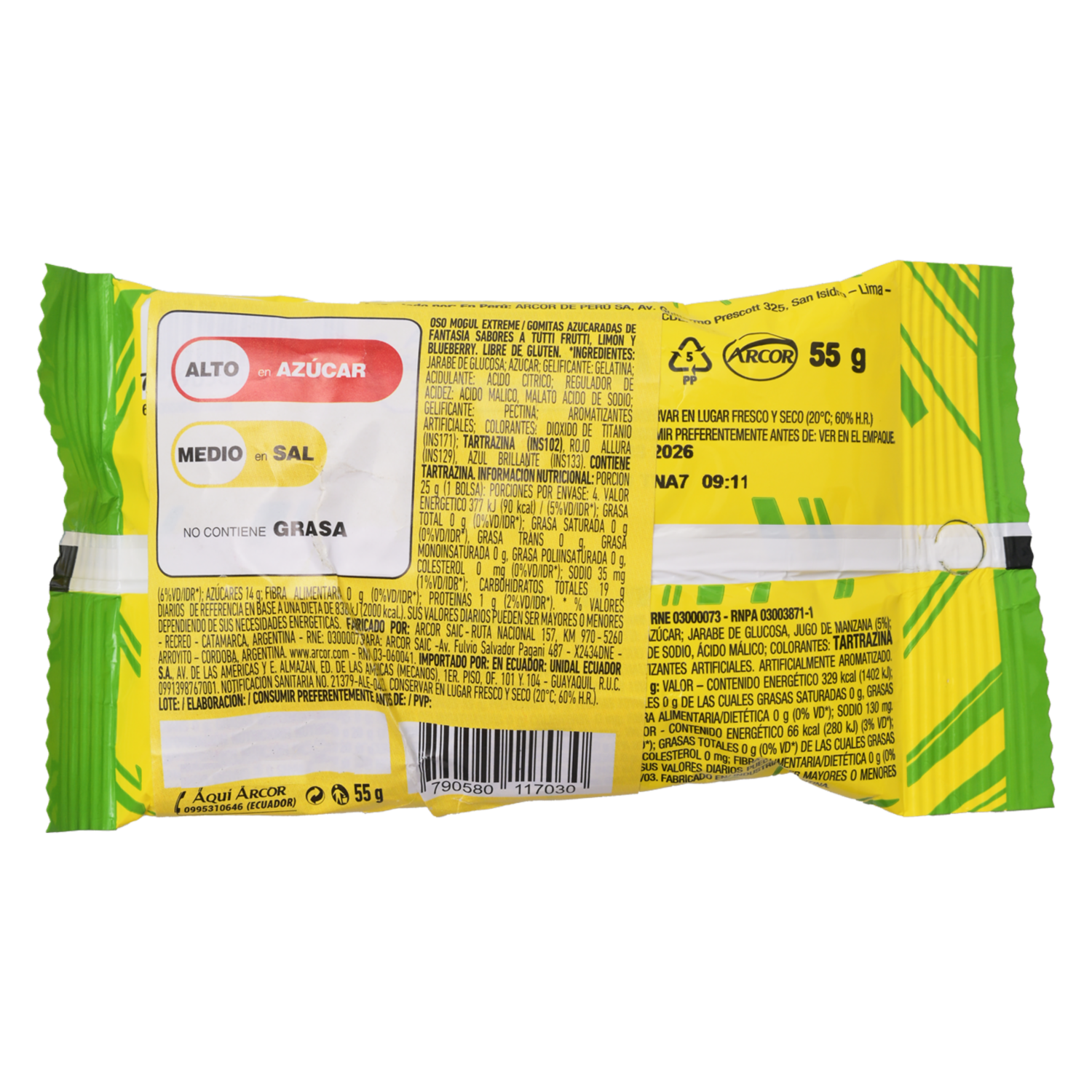 Gomitas Ositos Acido Dulce MOGUL EXTREME 55 G