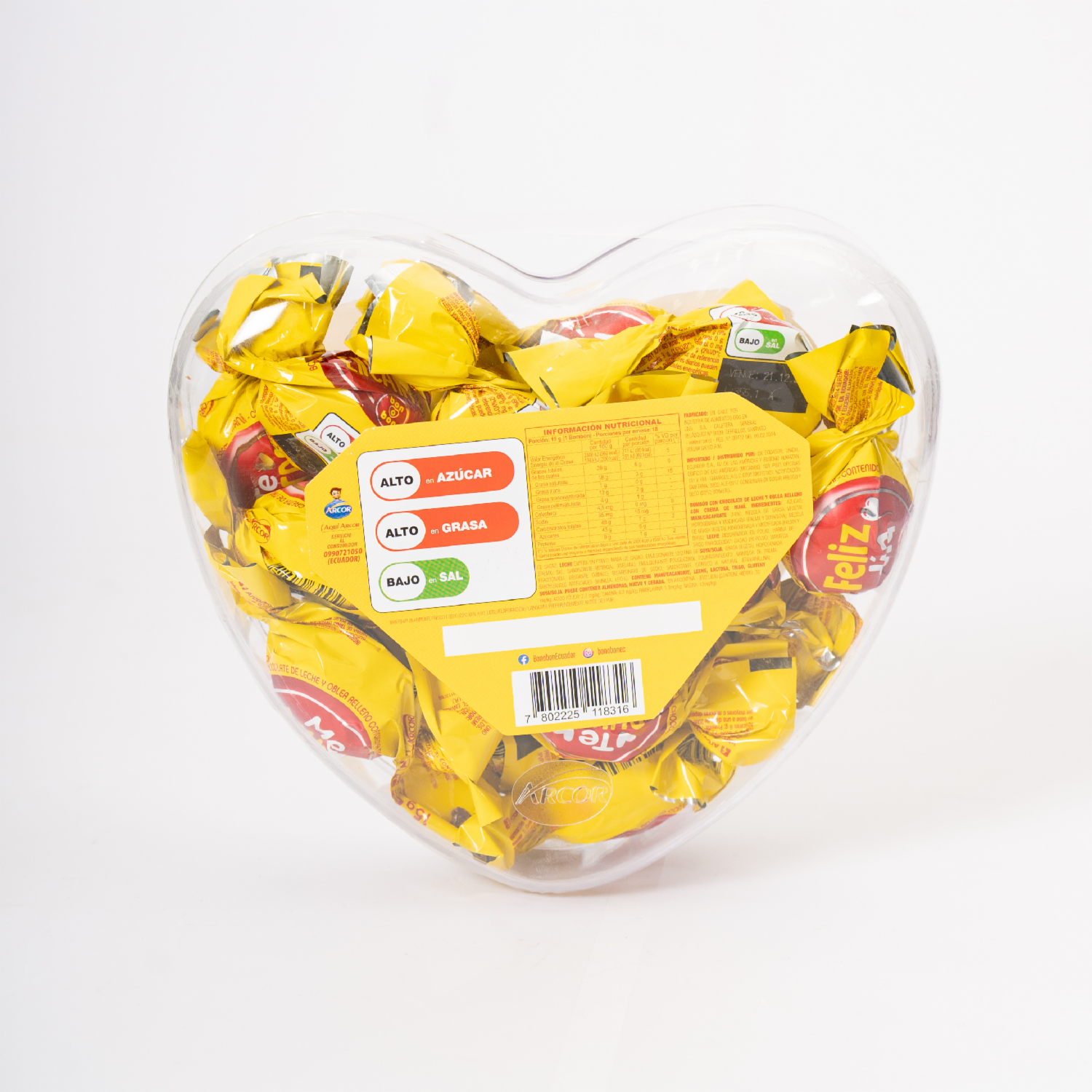 Chocolate Bon O Bon En Corazón ARCOR 270 G