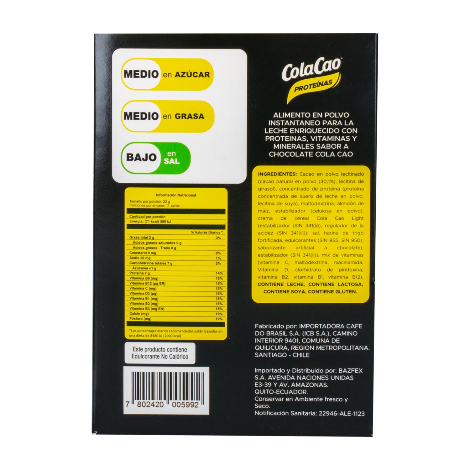 Proteína En Polvo Sabor A Chocolate COLA CAO 250 G