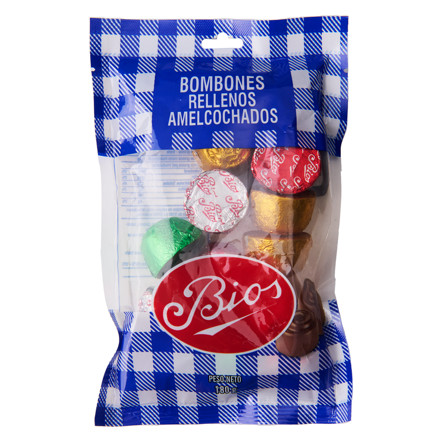 Bombones Rellenos Amelcochados BIOS 180 G