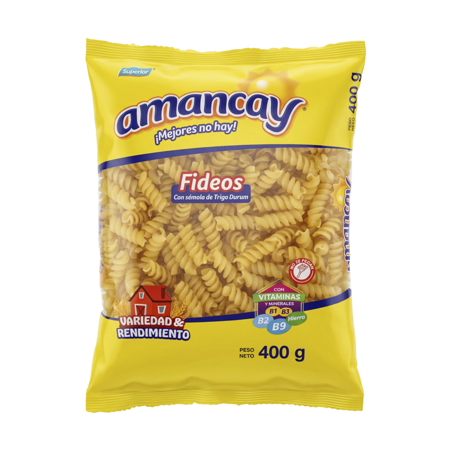 Fideos Tornillo AMANCAY 400 G