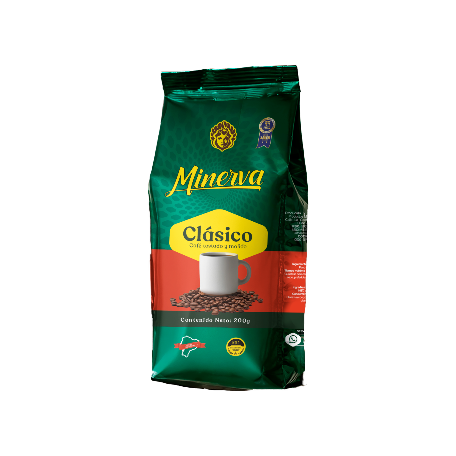 Café Tostado Y Molido Clásico MINERVA 200 G