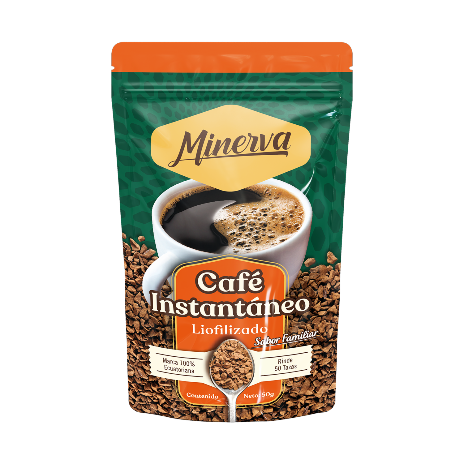 Café Instantáneo Liofilizado MINERVA 50 G