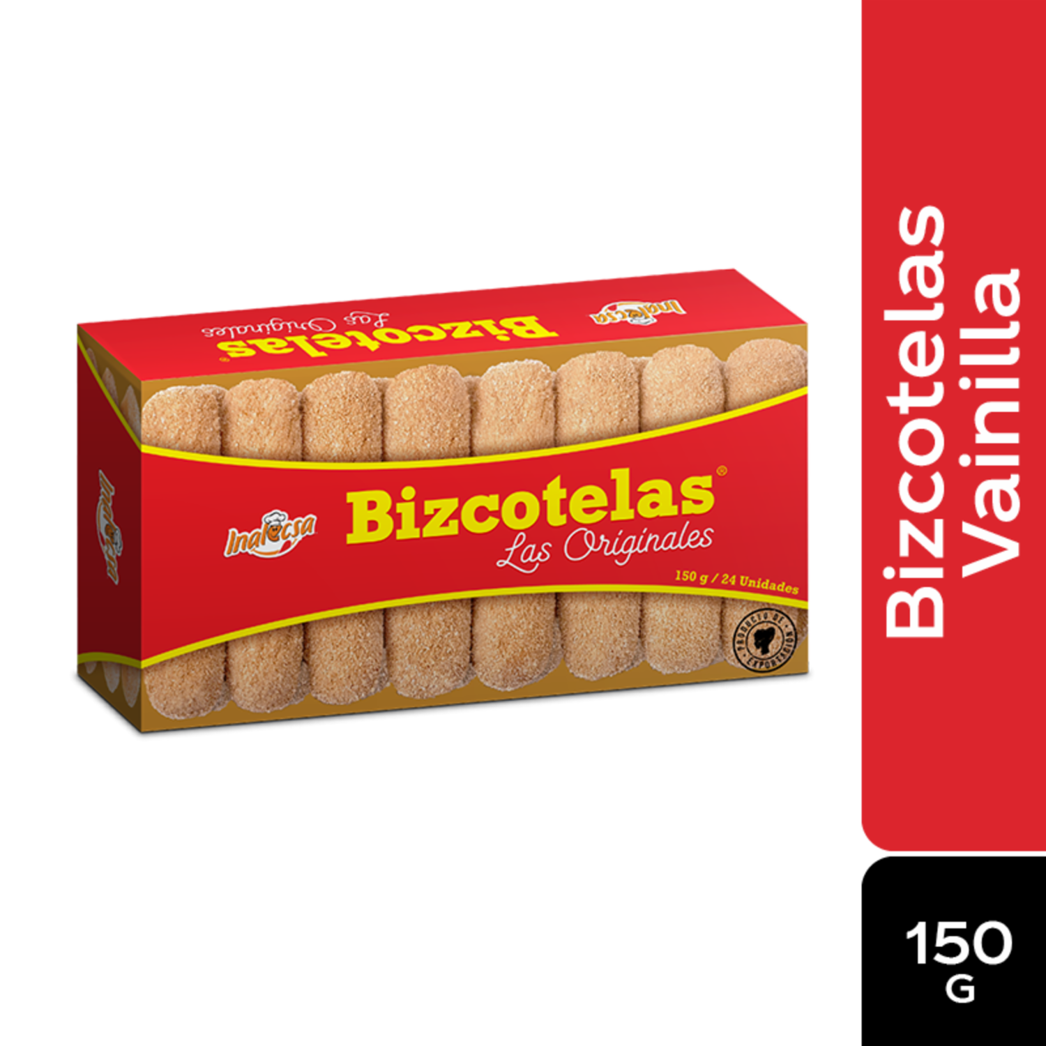 Bizcotelas Sabor Vainilla Las Originales INALECSA X 24 Uds
