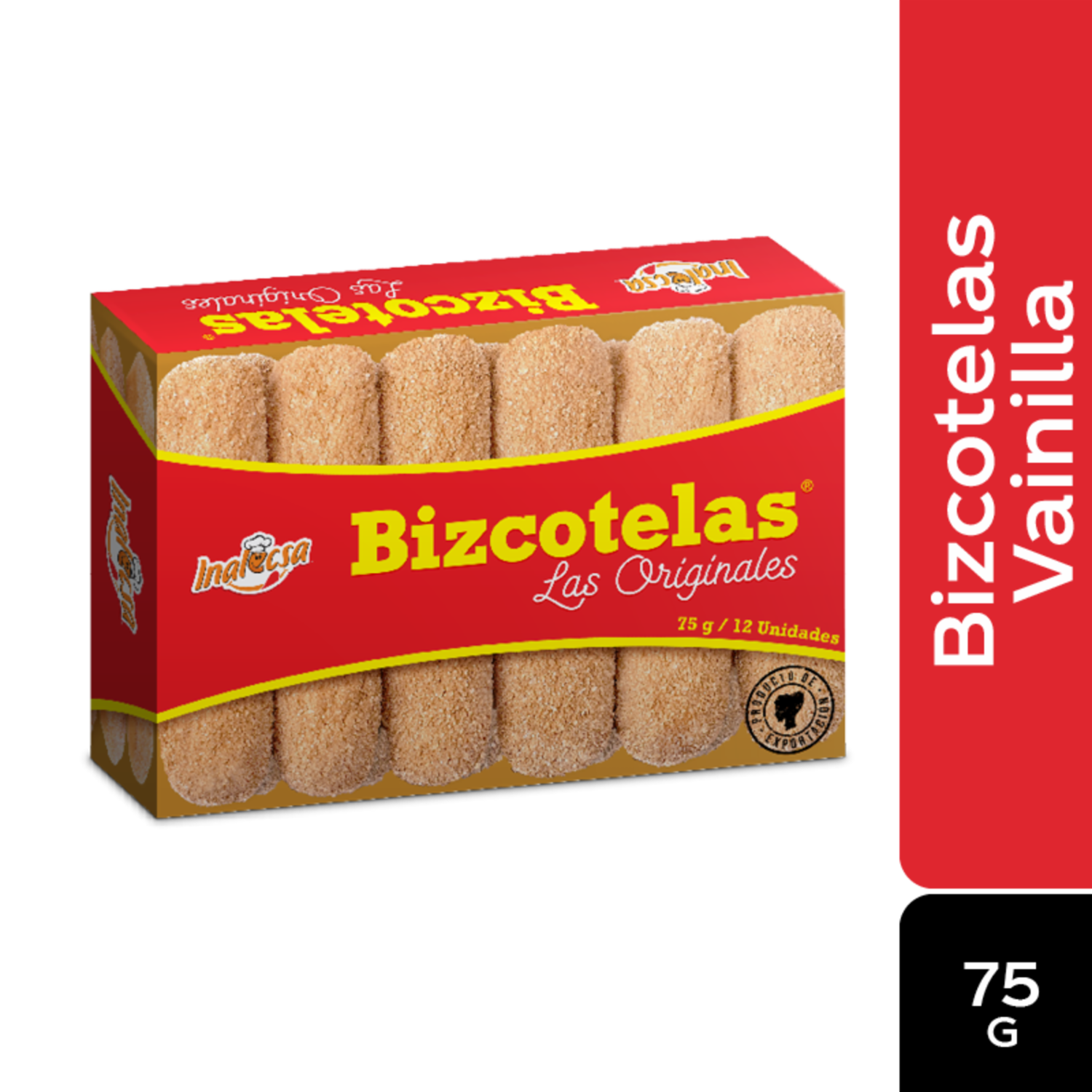 Bizcotelas Sabor Vainilla Las Originales INALECSA X 12 Uds