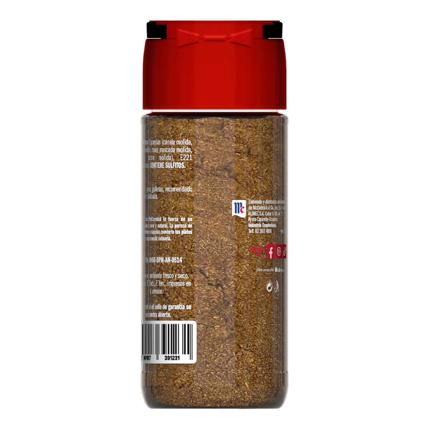 Sazonador Dulce Pie De Calabaza – Pumpkin Pie Spice MCCORMICK 45 G