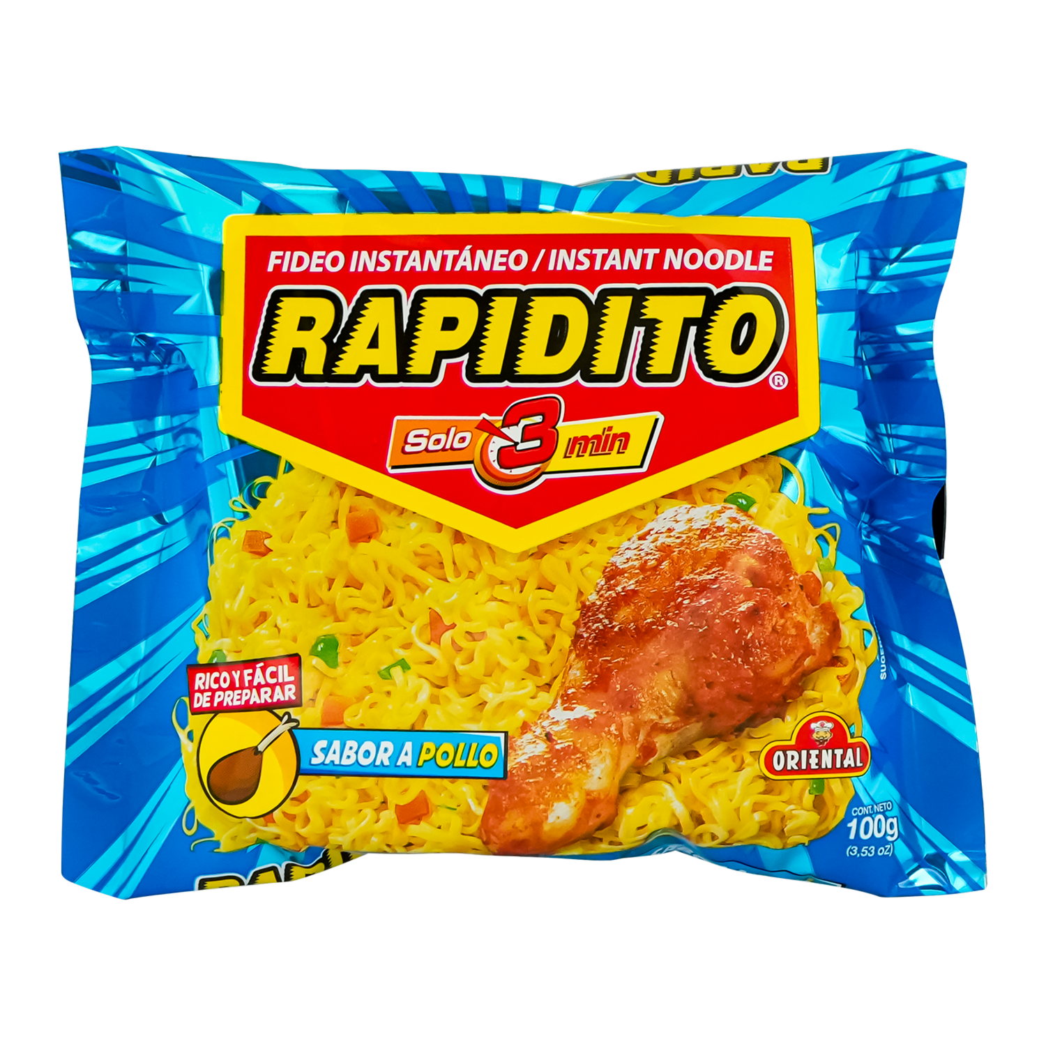 Fideo Instantáneo Rapidito Sabor A Pollo ORIENTAL 100 G
