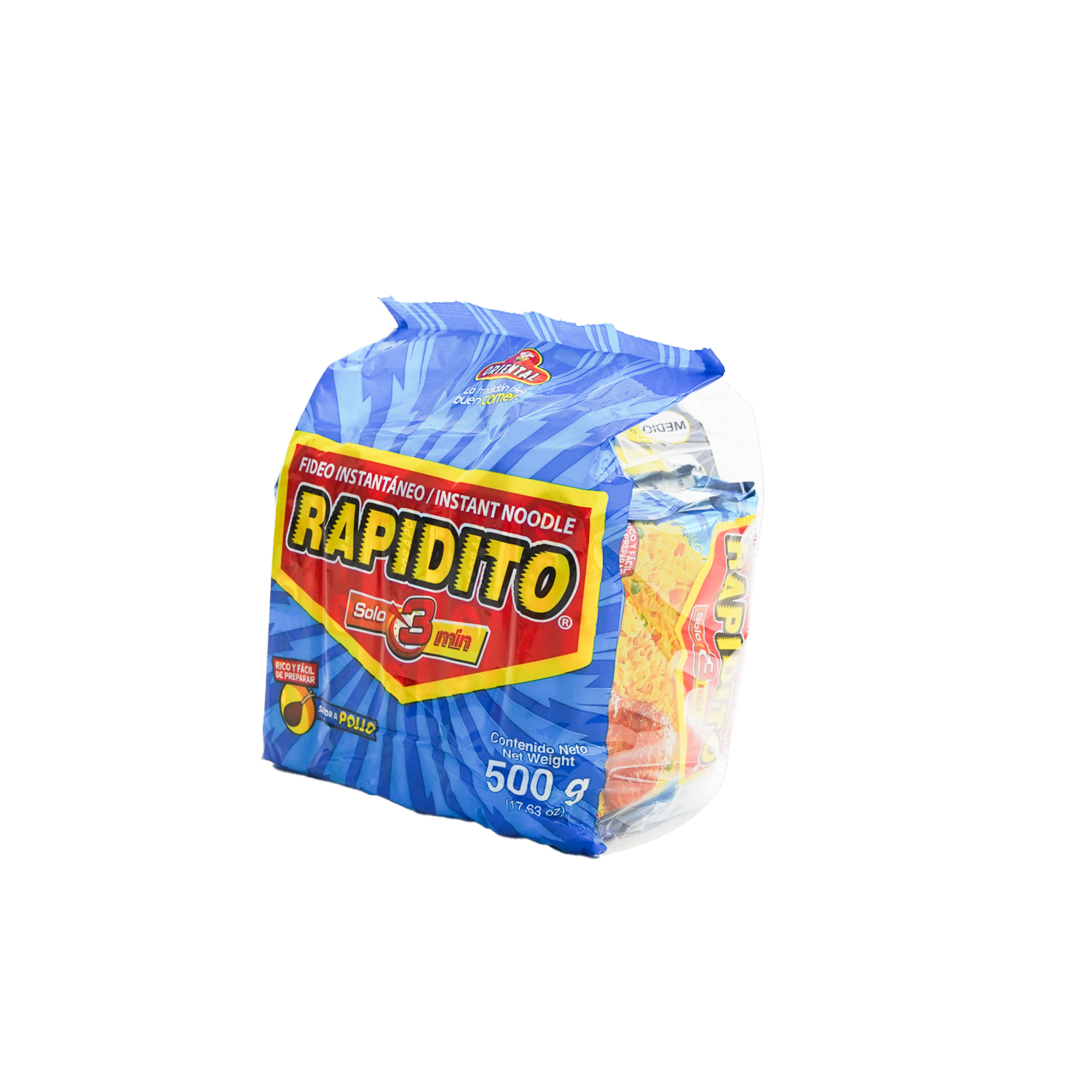 Fideo Instantáneos Rapidito Sabor A Pollo ORIENTAL 500  G