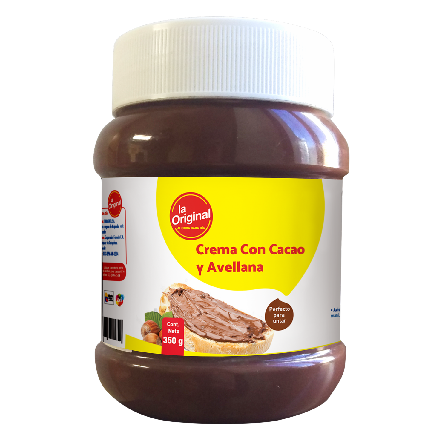Crema De Cacao Y Avellanas LA ORIGINAL 350 G