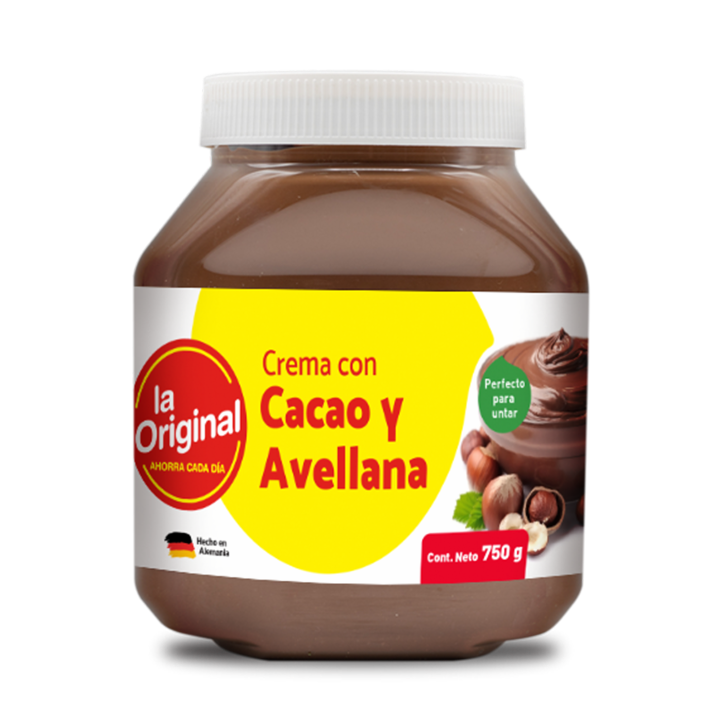 Crema De Cacao Y Avellanas LA ORIGINAL 750 G