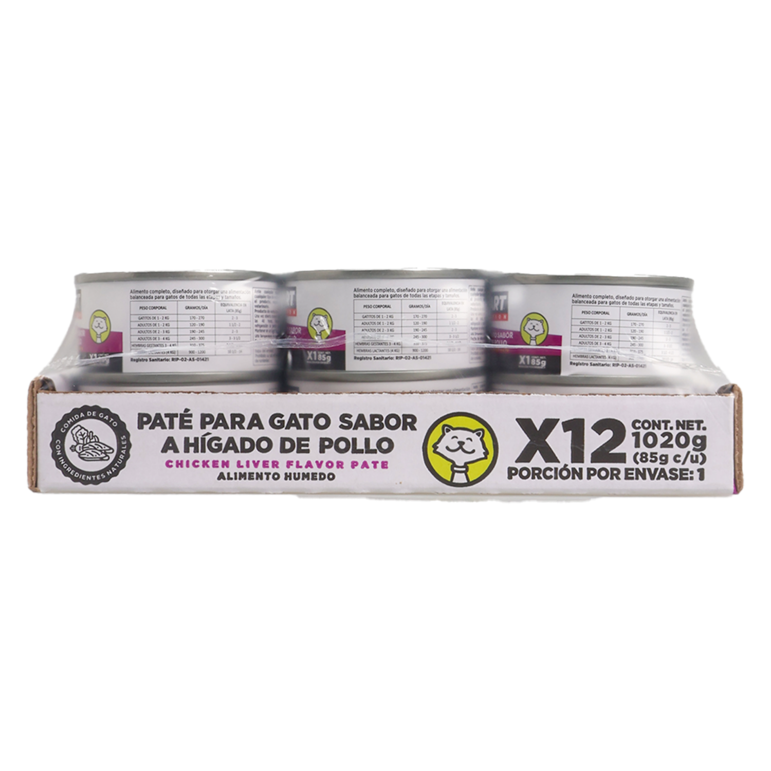 Alimento Húmedo Para Gatos Pate De Hígado De Pollo SMART SELECTION 12 X 85 G