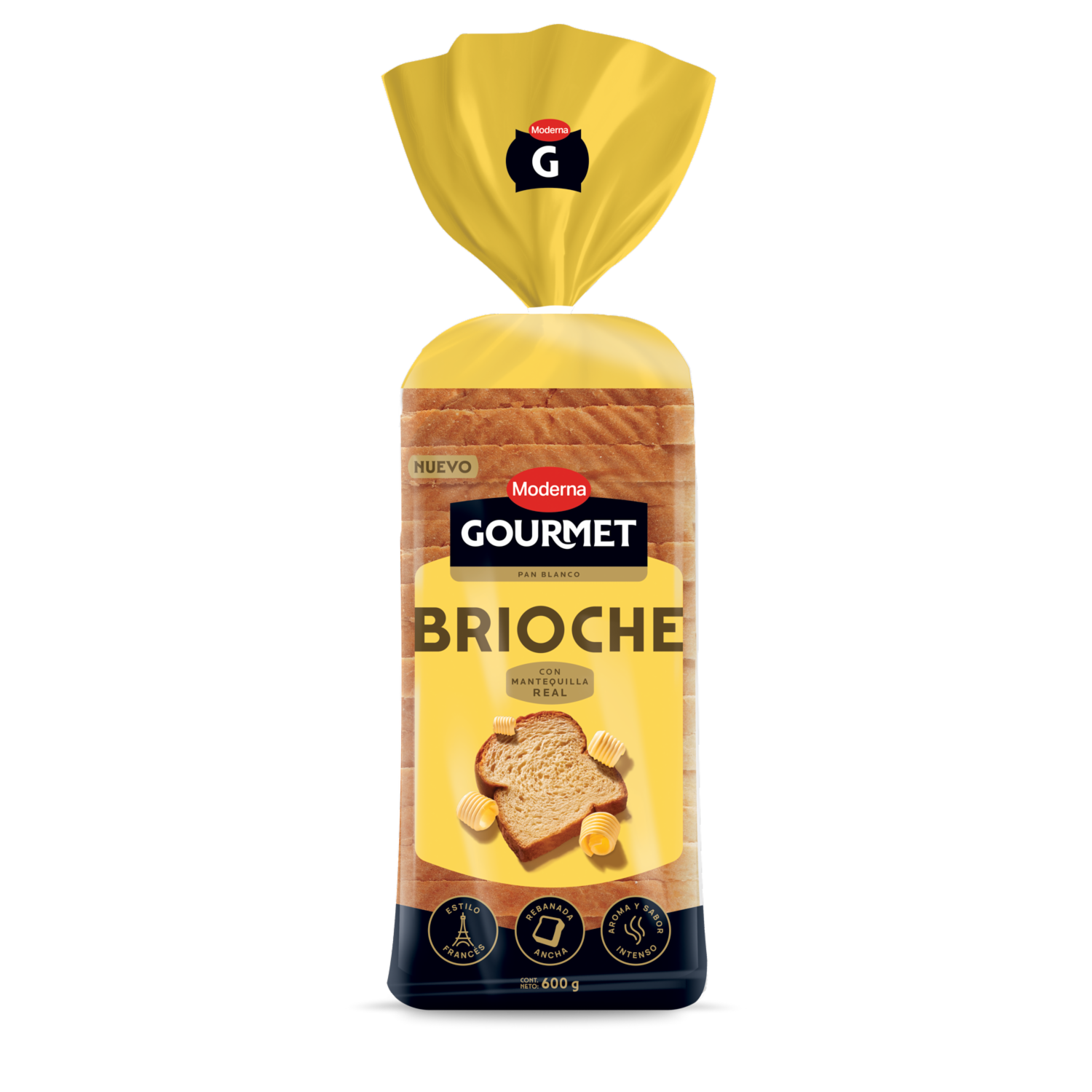 Pan Gourmet Brioche MODERNA 600 G