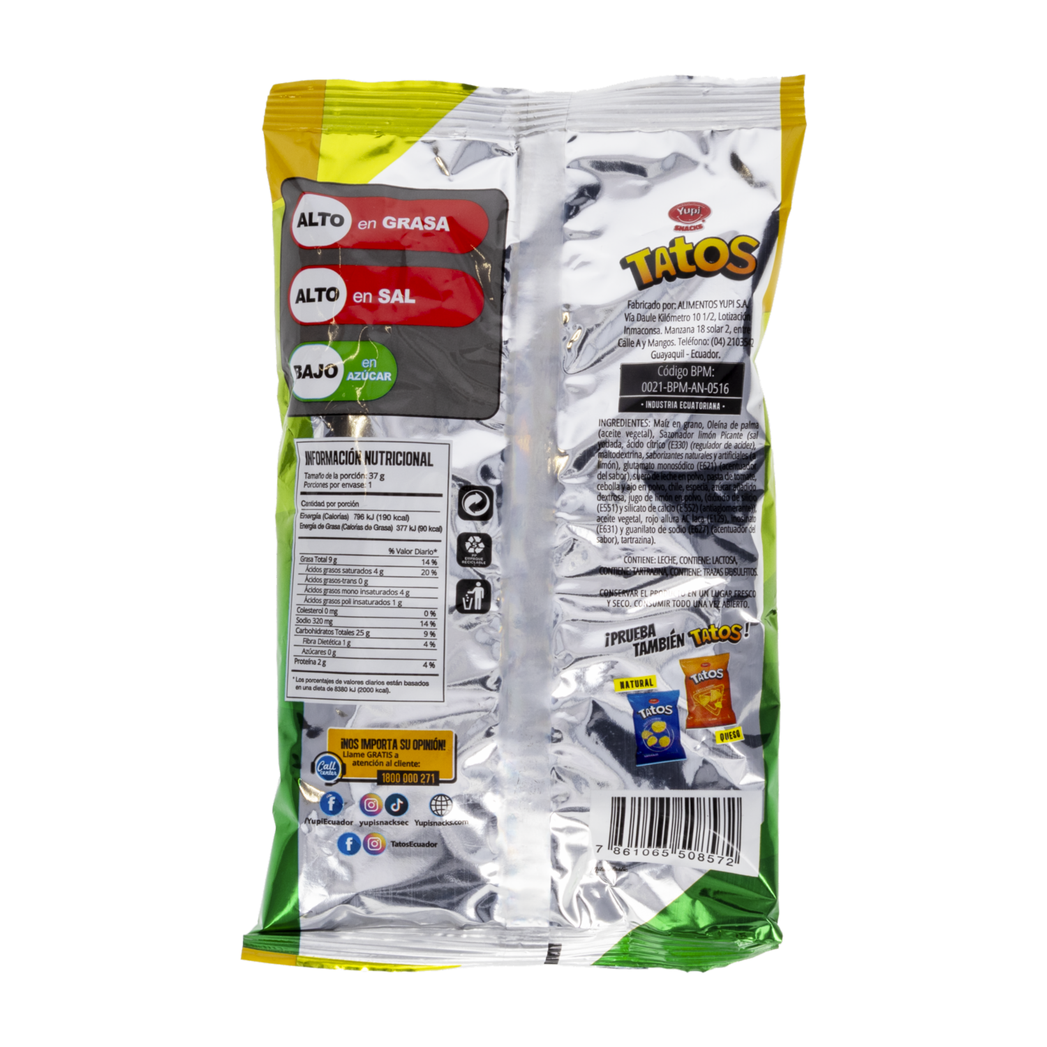 Tatos Limón Picante TATOS 37 G