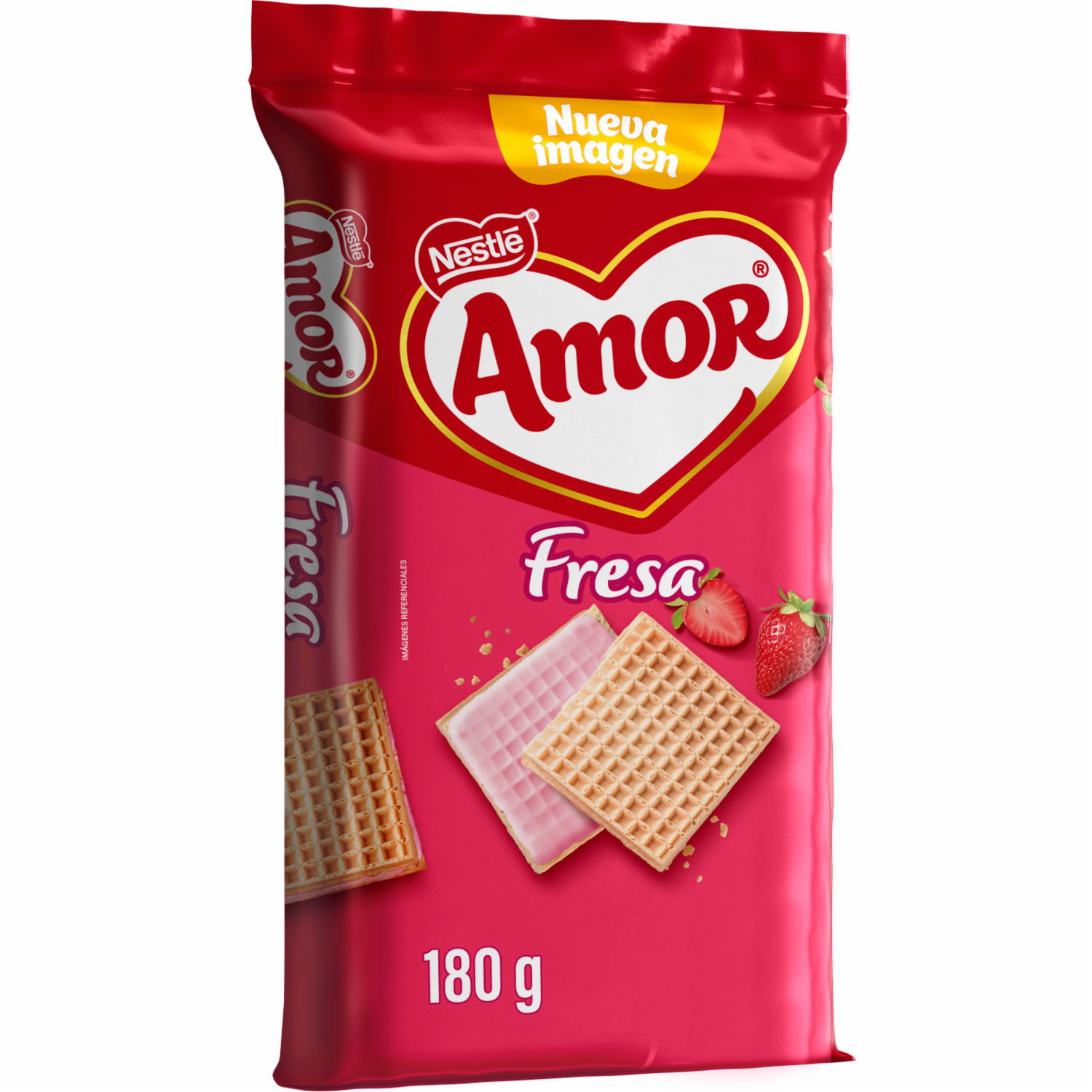 Galletas Dulces Waffer Fresa AMOR 180 G