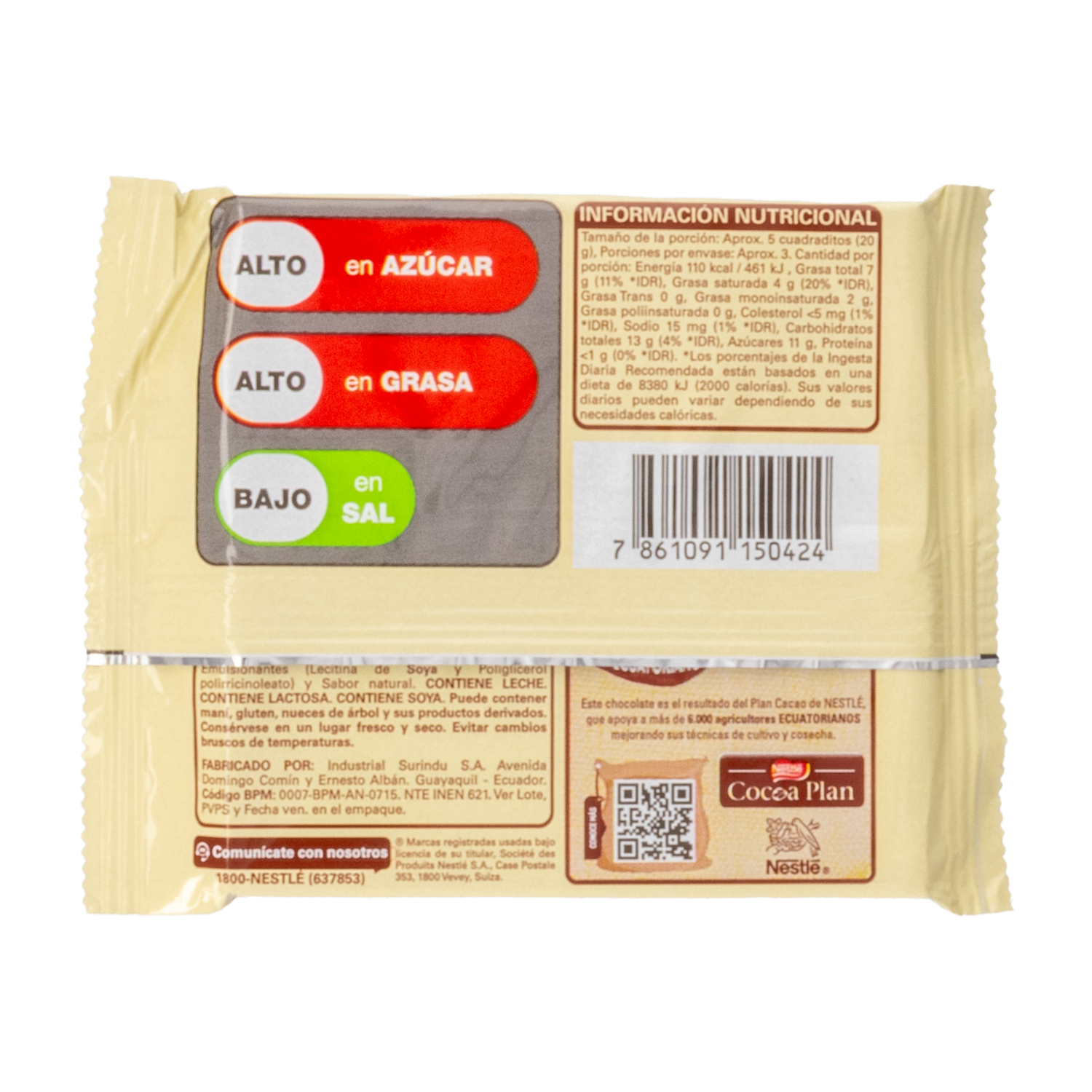 Chocolate Blanco Con Leche GALAK 60 G