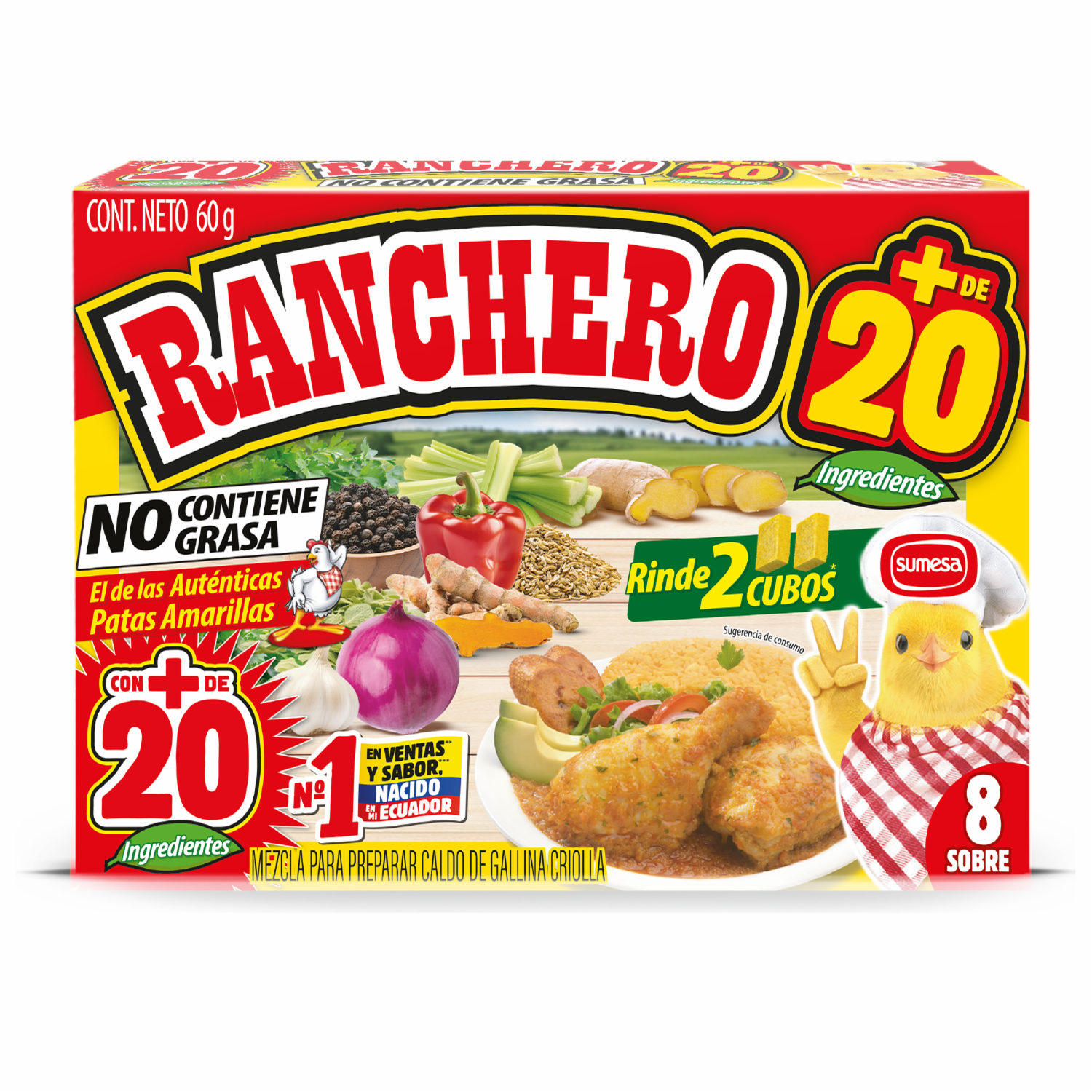 Caldo De Gallina En Polvo RANCHERO 60 G