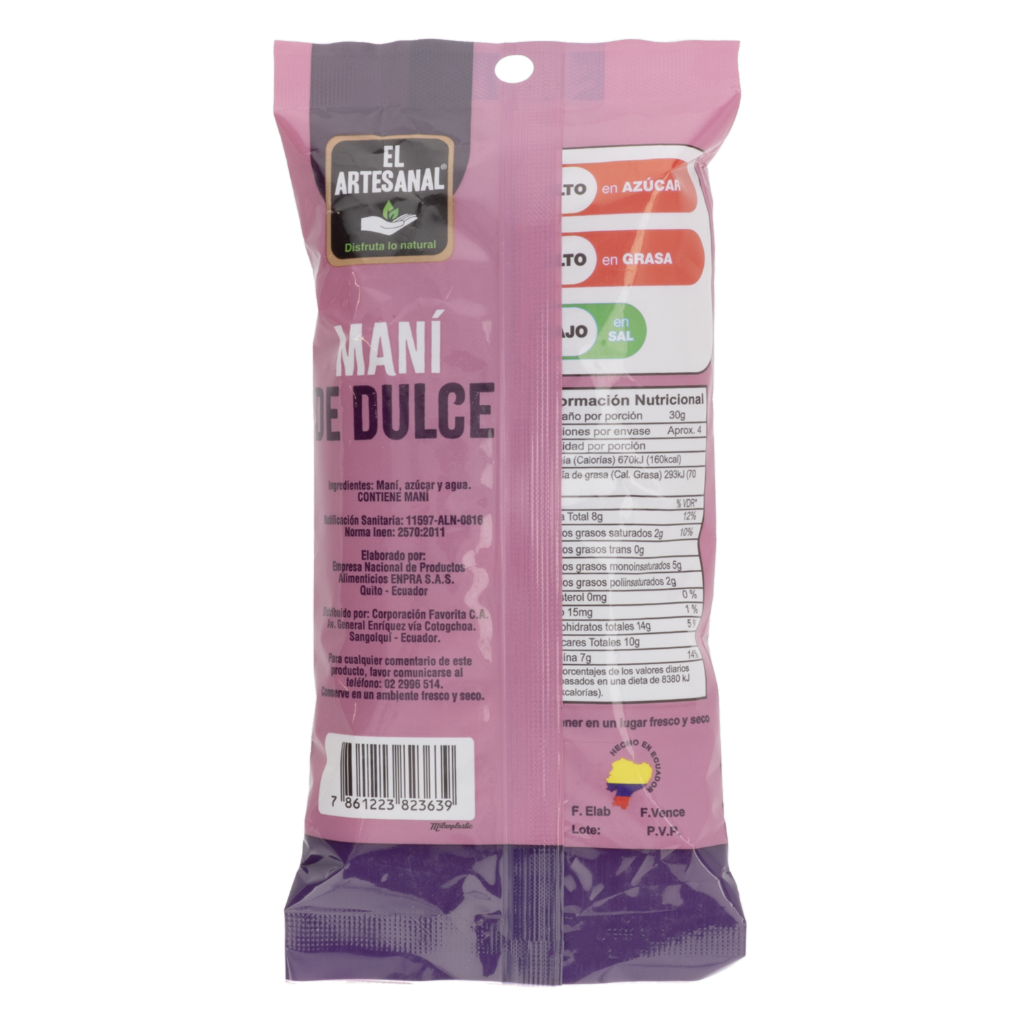 Maní Dulce EL ARTESANAL 125 G