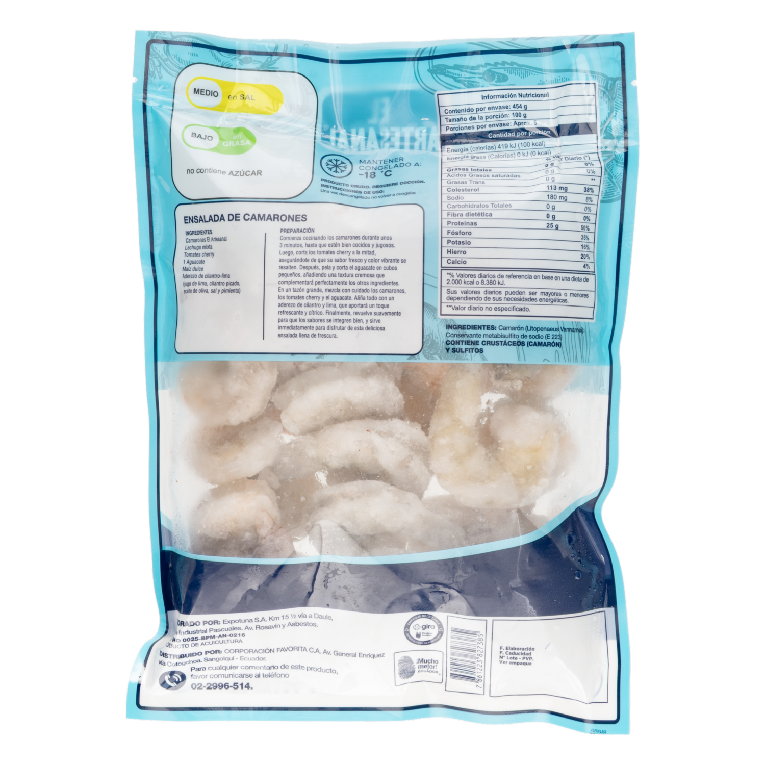 Camarones Pelados Y Desvenados EL ARTESANAL 454 G