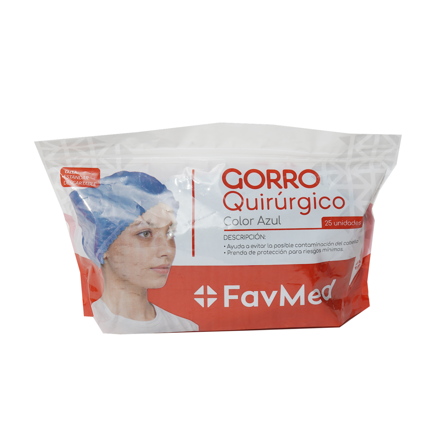 Gorro Quirúrgico Color Azul FAVMED 25 unidades