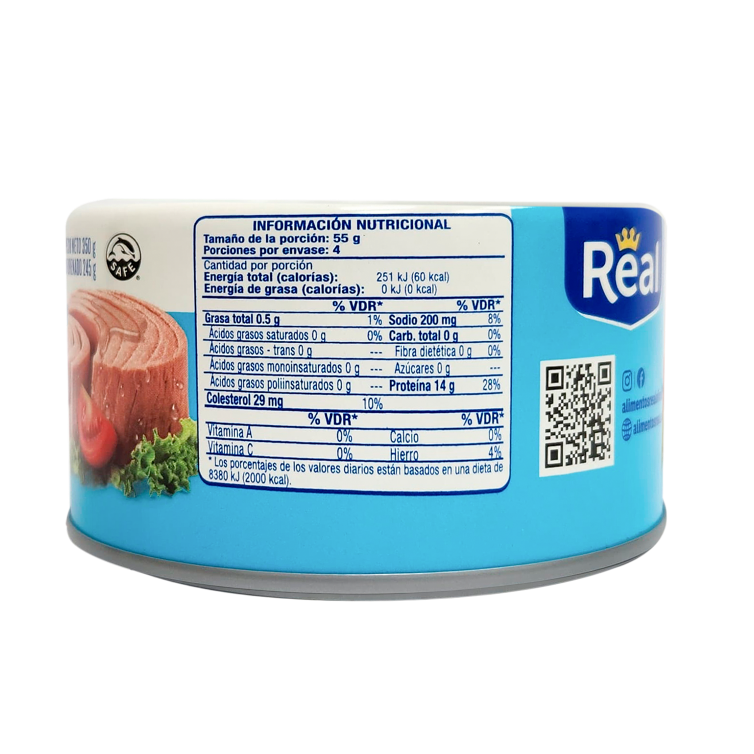Atún Lomitos En Agua REAL 350 G