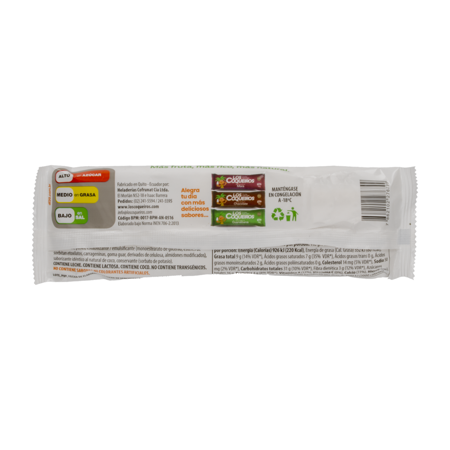 Helado De Coco LOS COQUEIROS 118 G
