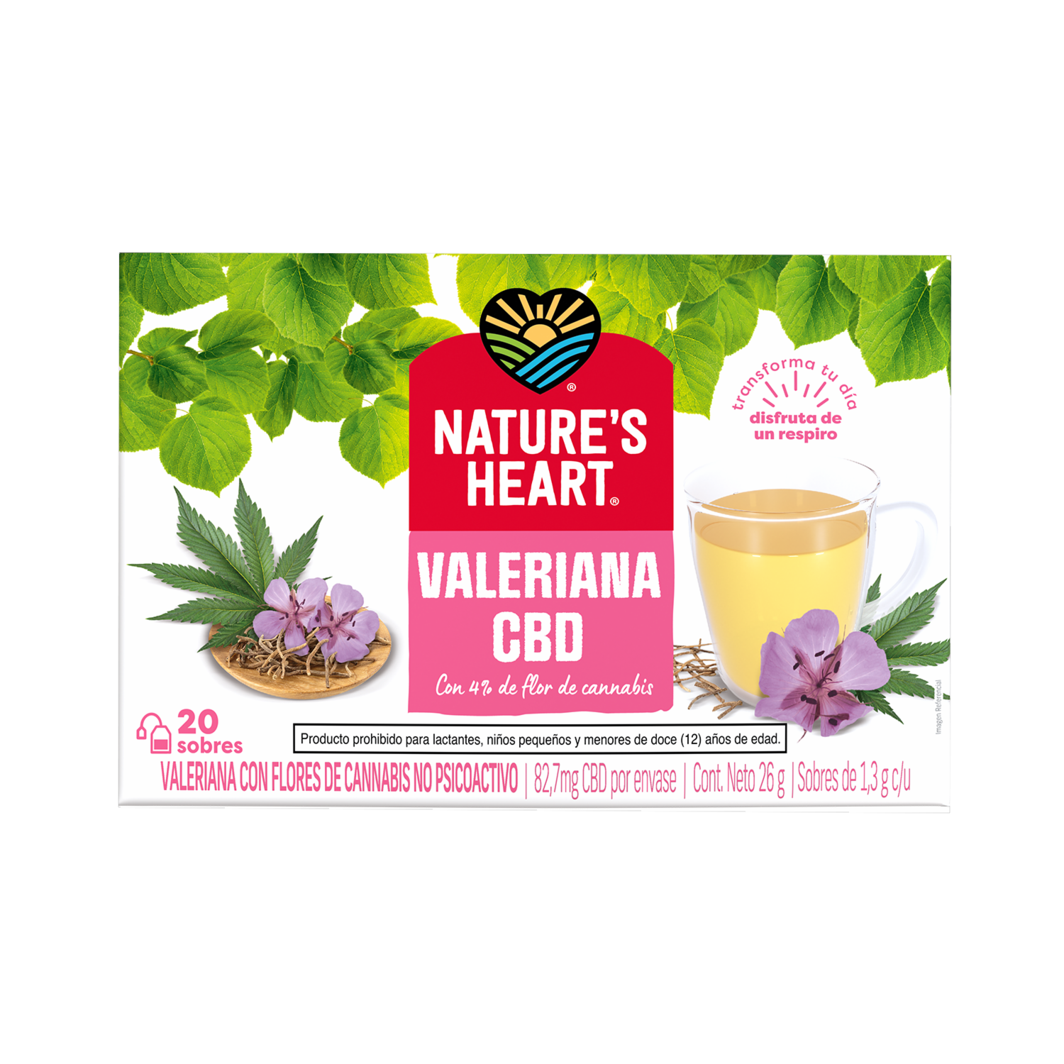 Té Con CBD No Psicoactivo NATURE’S HEART 26 G