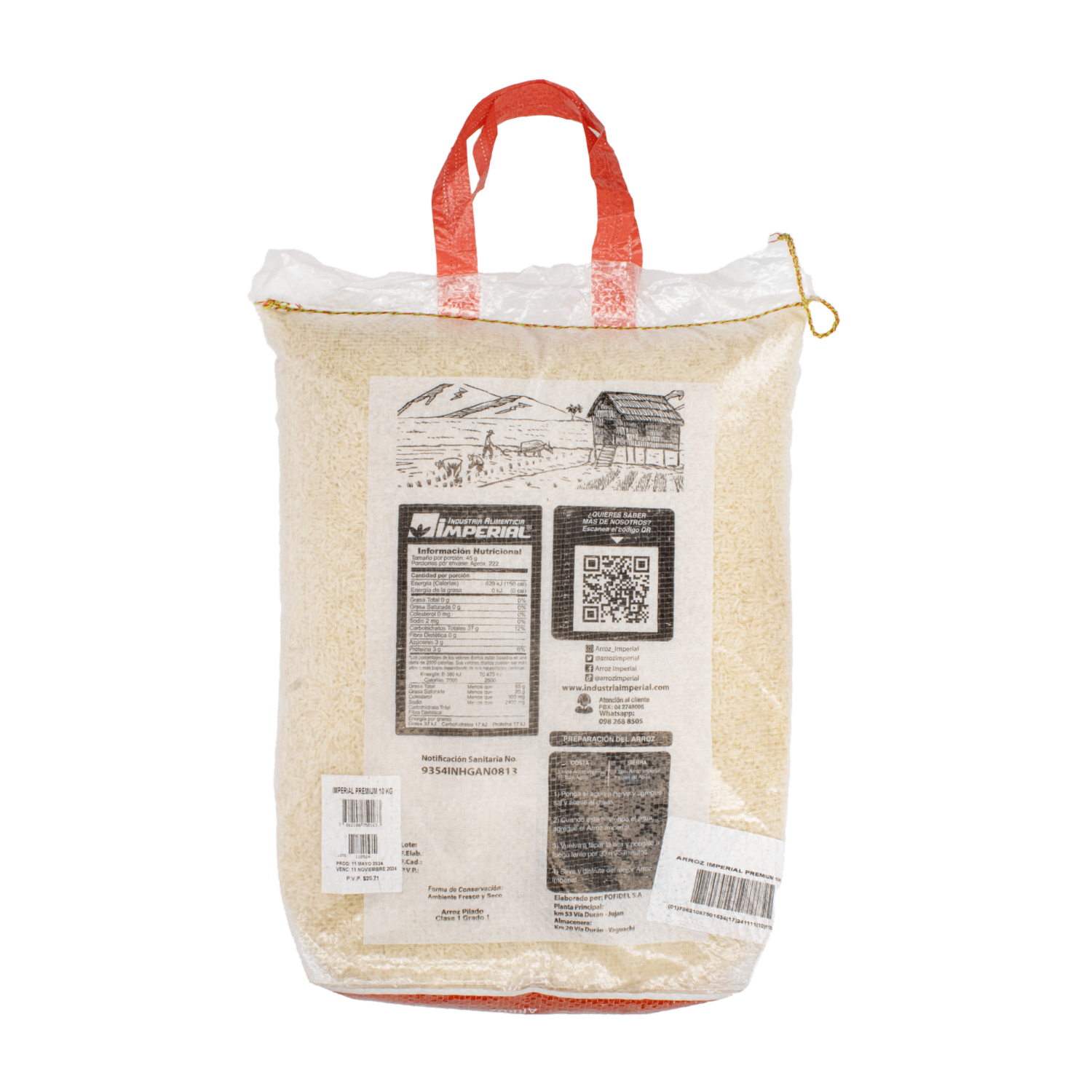 Arroz Blanco Grano Premium Extra Largo ARROZ IMPERIAL 10 Kg