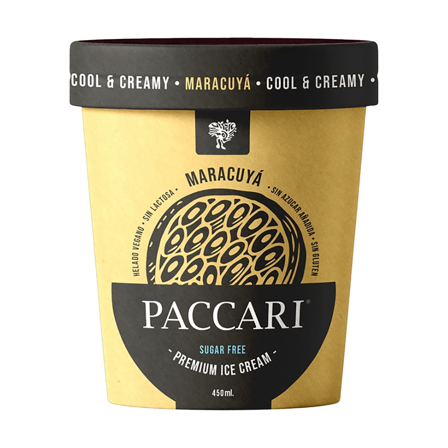 Helado De Maracuyá Sin Azúcar PACCARI 450 G