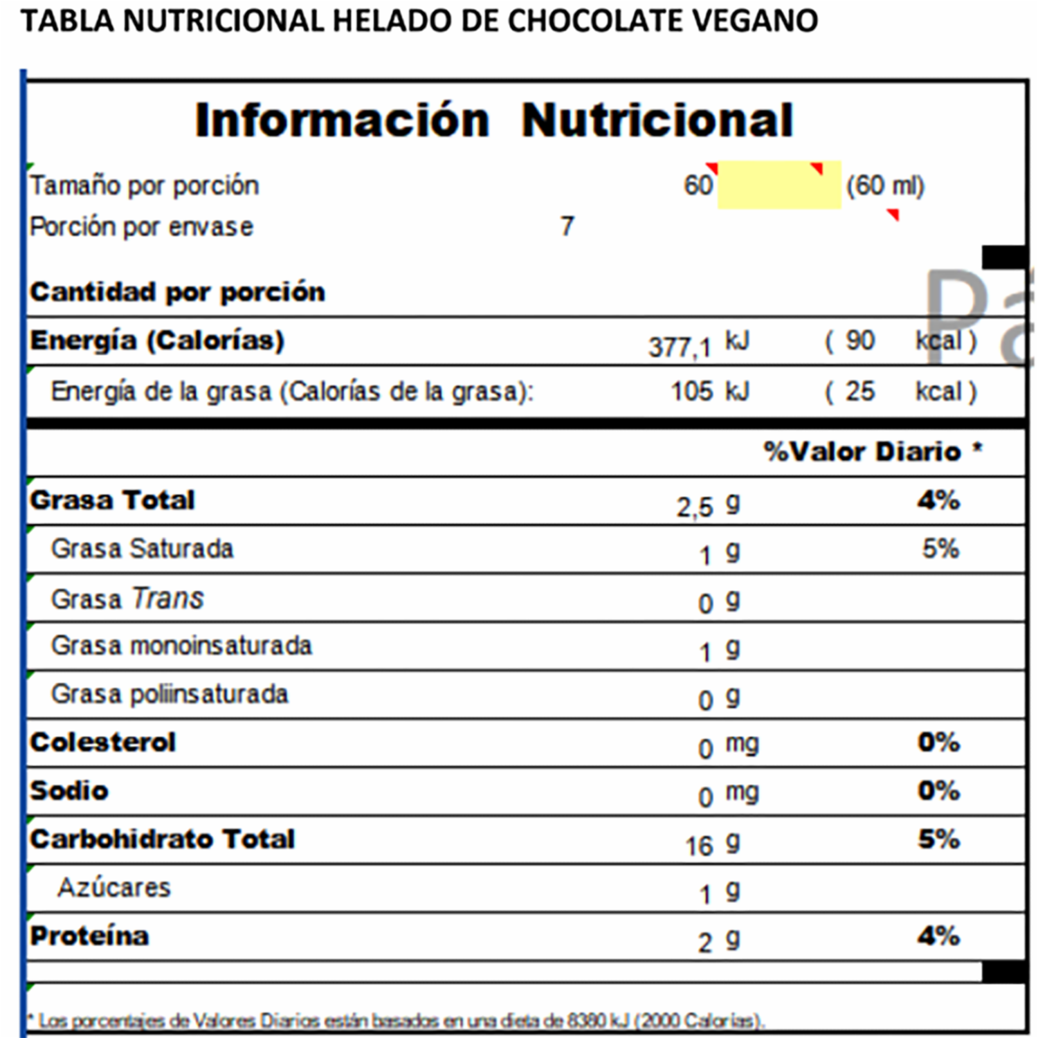 Helado De Chocolate Sin Azúcar PACCARI 450 G
