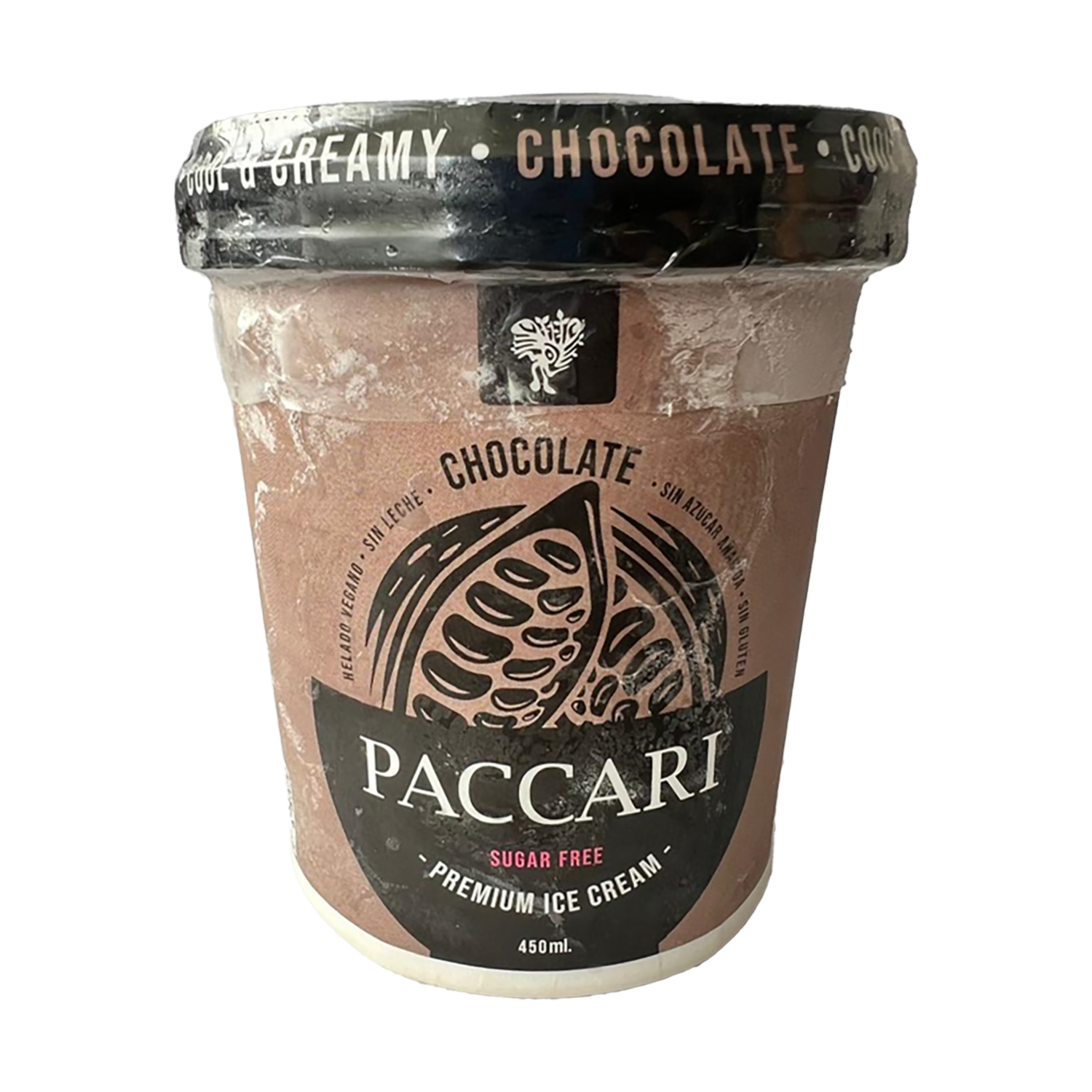 Helado De Chocolate Sin Azúcar PACCARI 450 G