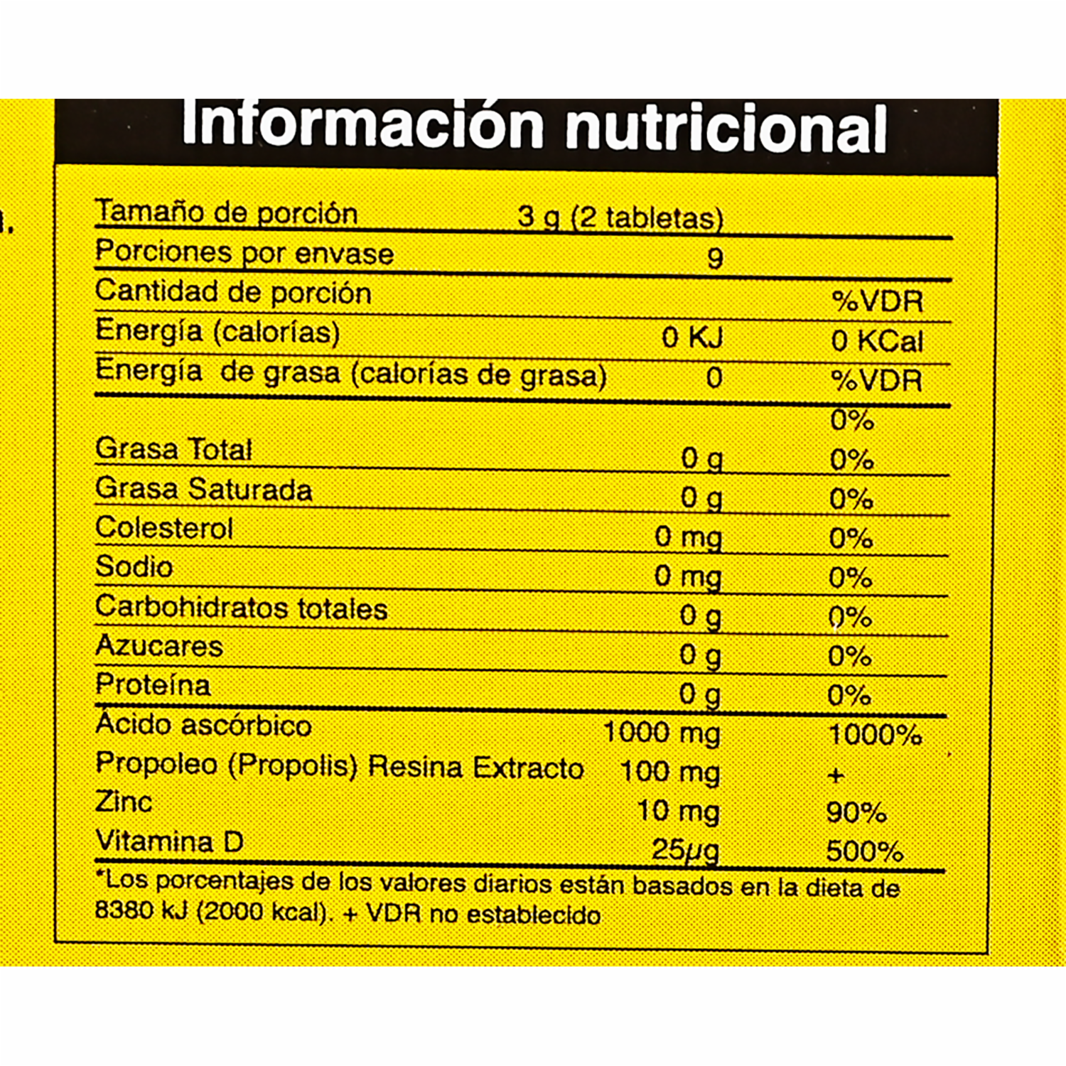 Suplemento Nutricional Masticable Con Vitamina C Zing Y Propóleo Sabor A Naranja EUCAMIEL 18 Tabletas