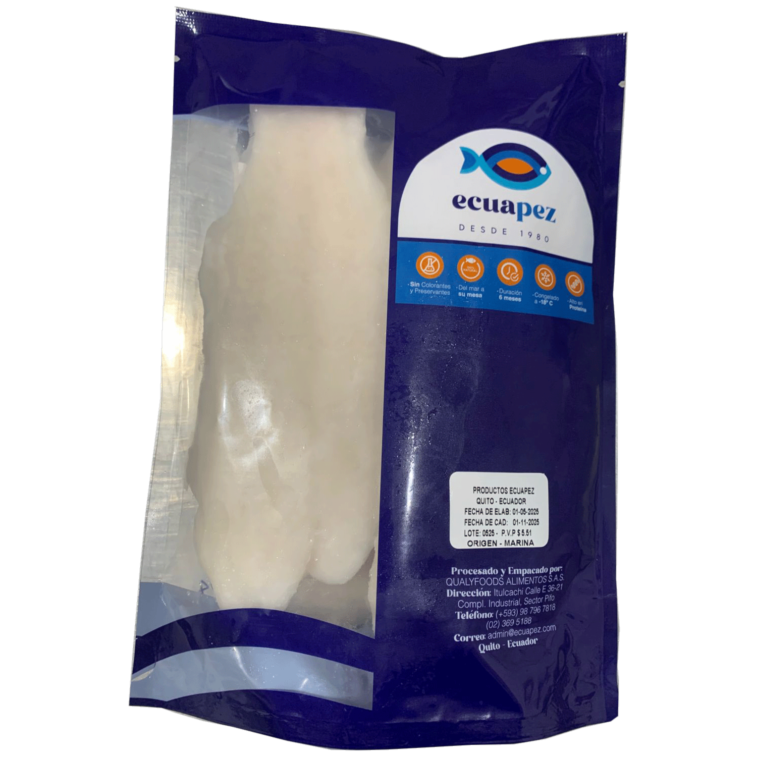 Corvina Blanca Filete Congelado ECUAPEZ 450 G