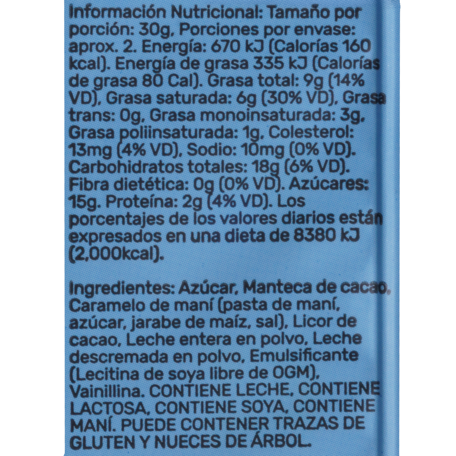 Chocolate Con Leche Caramelo Y Maní HELLO CHOC 60 G