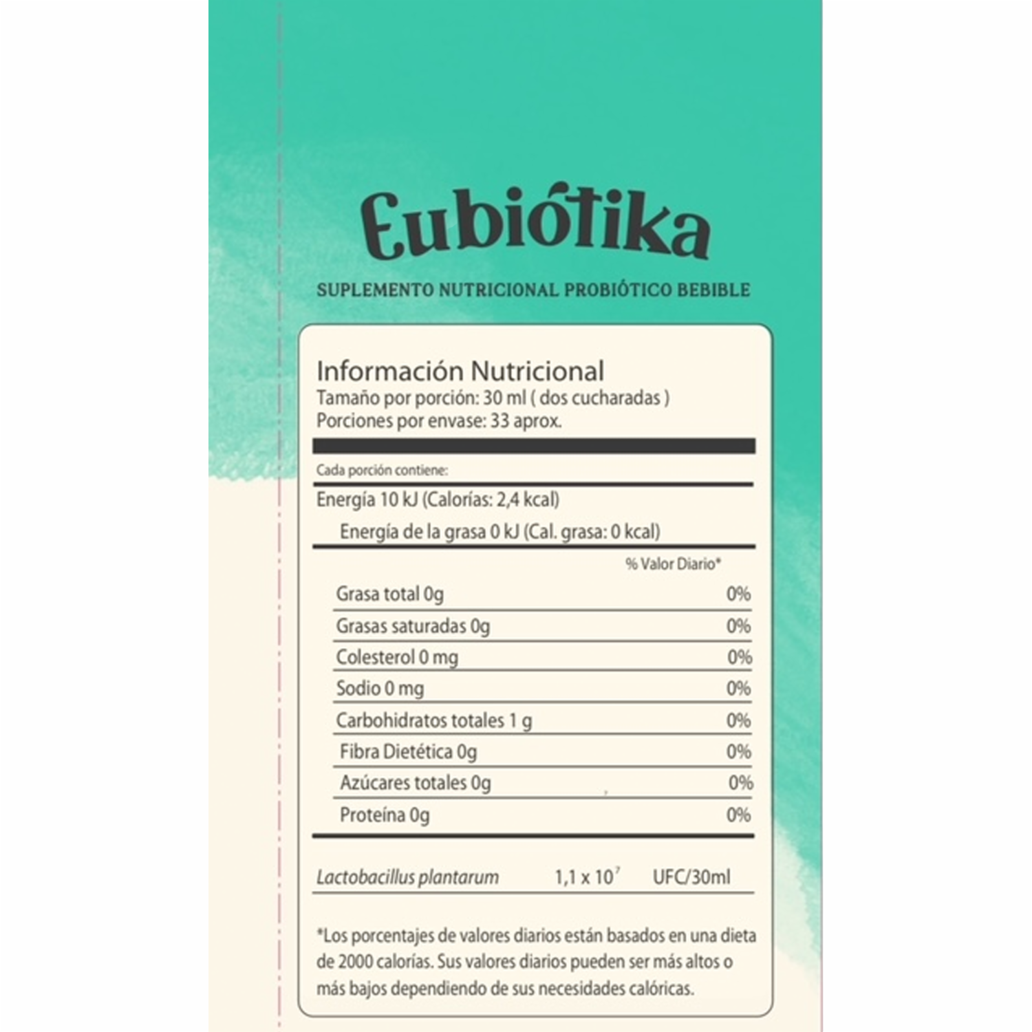 Suplemento Nutricional Probiótico Bebible EUBIÓTIKA 300 Ml