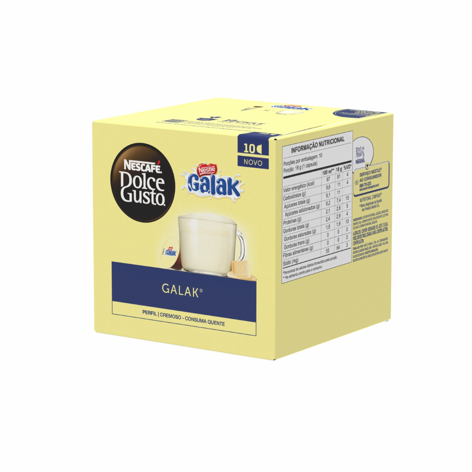 Chocolate En Cápsulas Galak NESCAFÉ DOLCE GUSTO 10 Capsulas 180 G