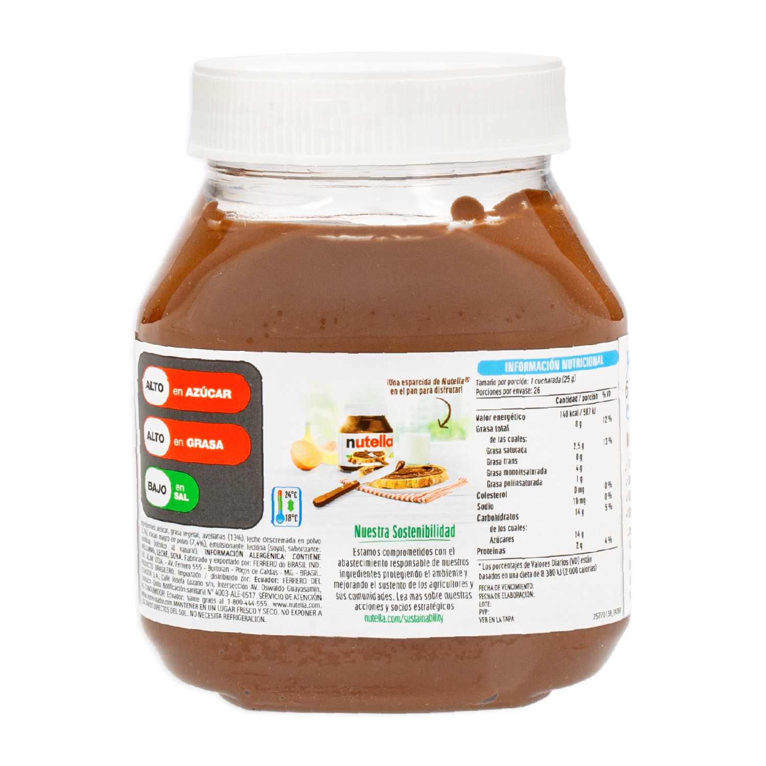Crema De Avellana Y Cacao Untable NUTELLA 650 G