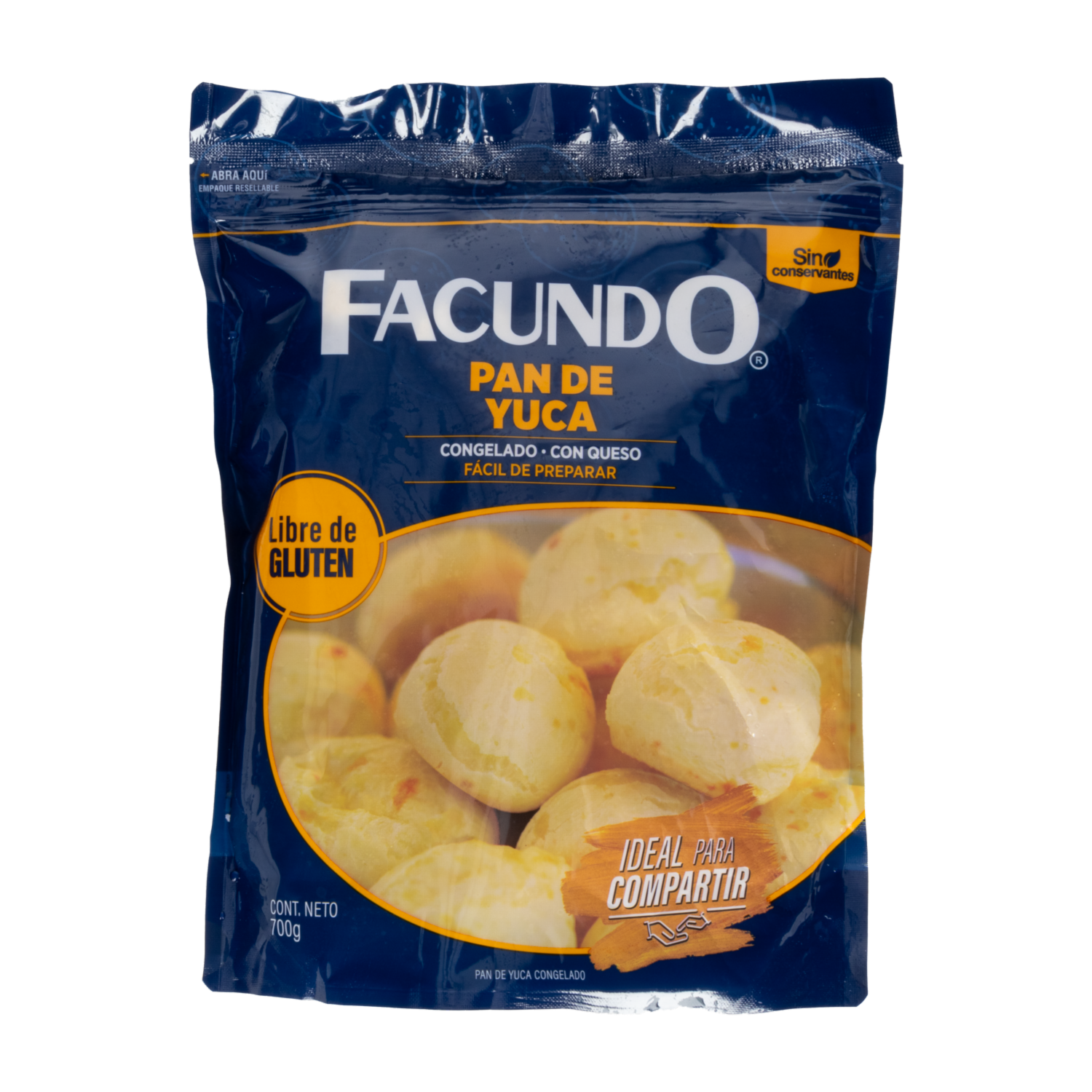 Pan De Yuca Congelado Con Queso FACUNDO 700 G
