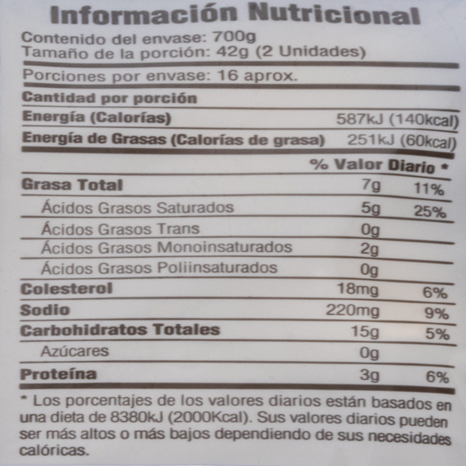 Pan De Yuca Congelado Con Queso FACUNDO 700 G