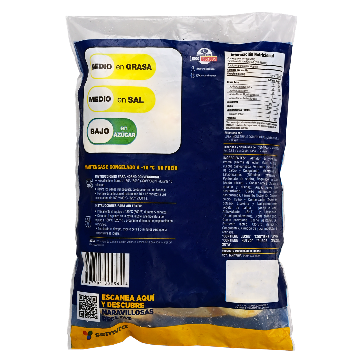 Pan De Yuca Relleno De Queso Crema FACUNDO 300 G