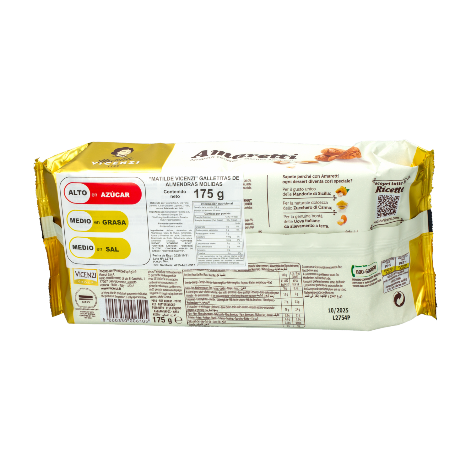 Galletas Dulces Con Avellanas MATILDE VICENZI 175 G