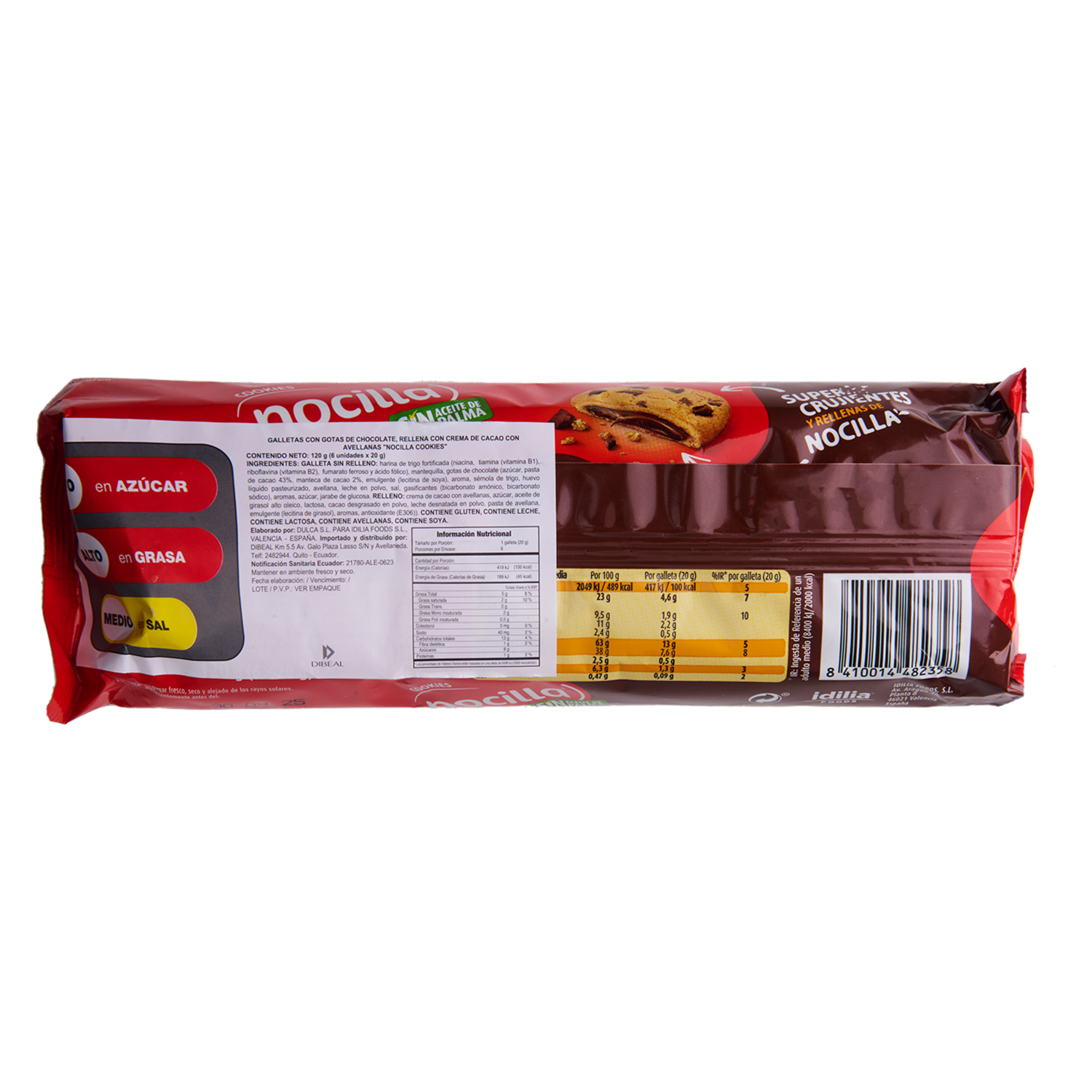 Galletas Dulces De Chocolate Negro NOCILLA 120 G