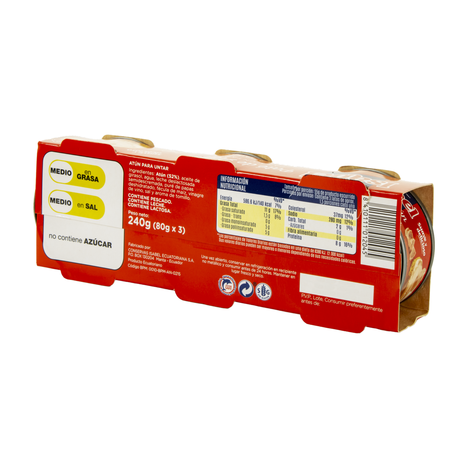 Pate De Atún ISABEL 3 X 80 G