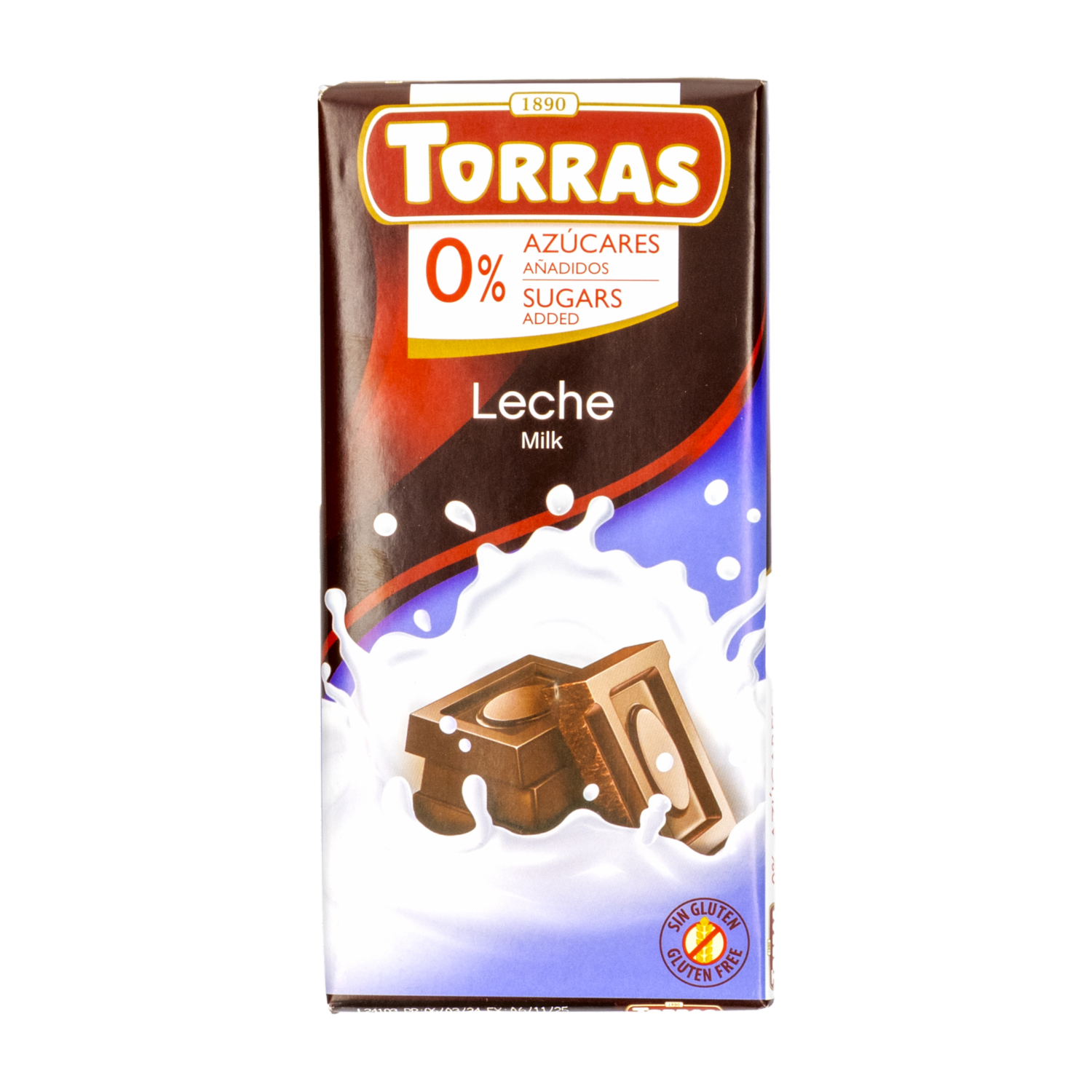 Chocolate Con Leche Sin Gluten TORRAS 75 G