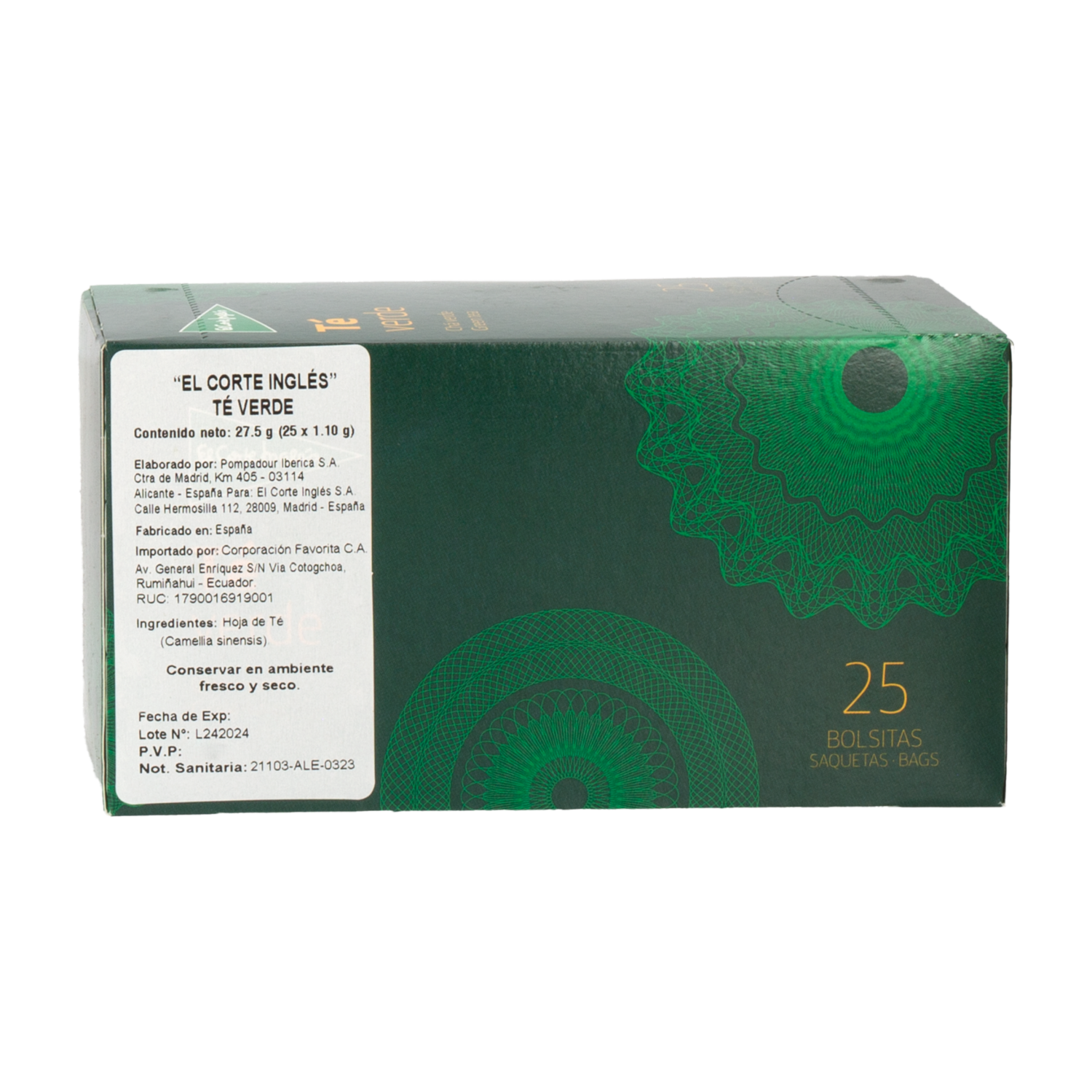 Té Verde EL CORTE INGLÉS 27.50 G
