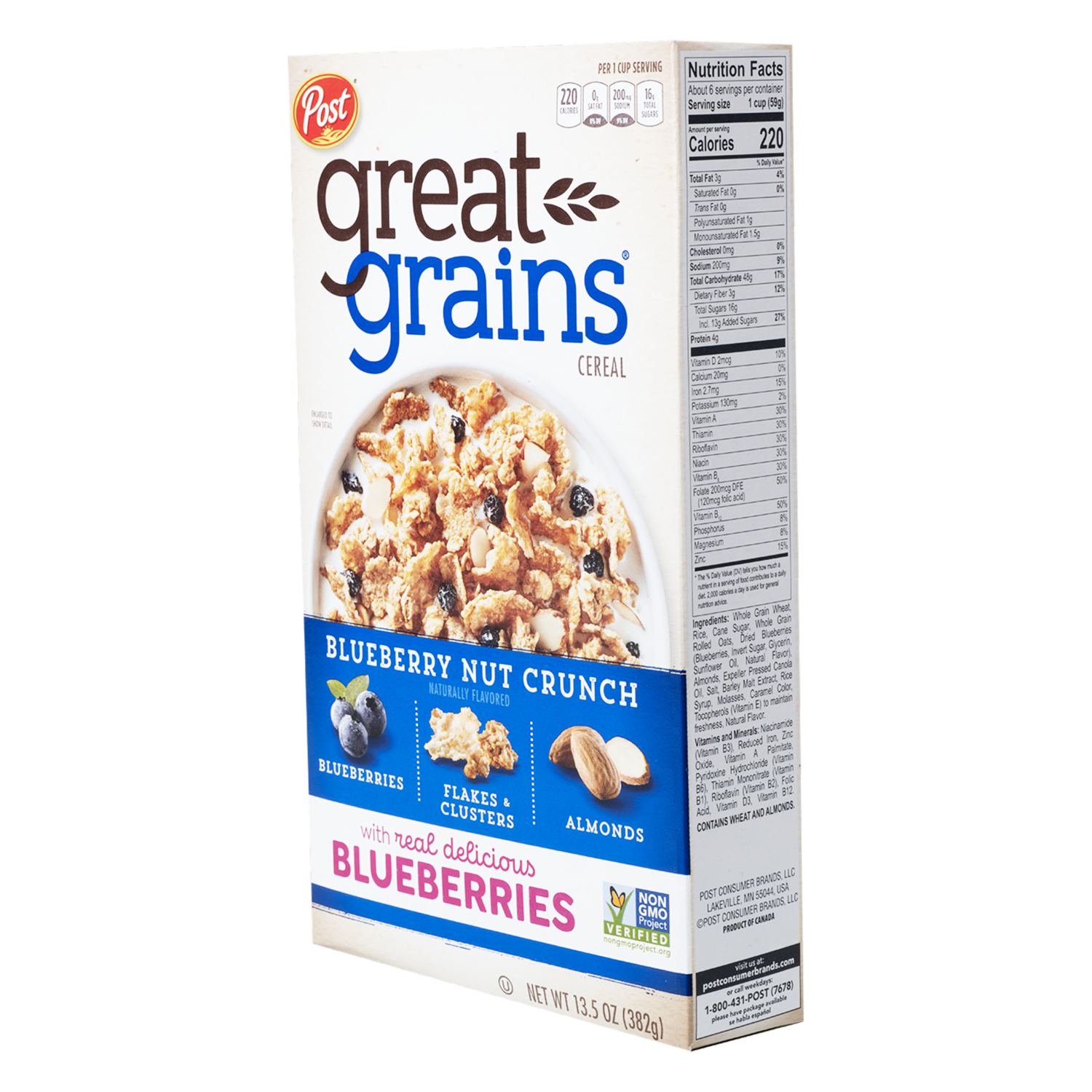 Cereal Con Nueces Arándanos Y Almendras POST 382 G