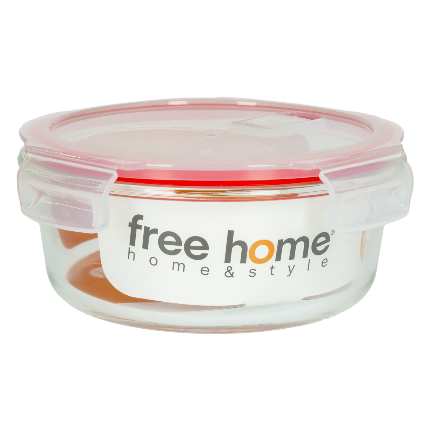 Refractario Hermético Con Válvula Rojo FREE HOME Redondo