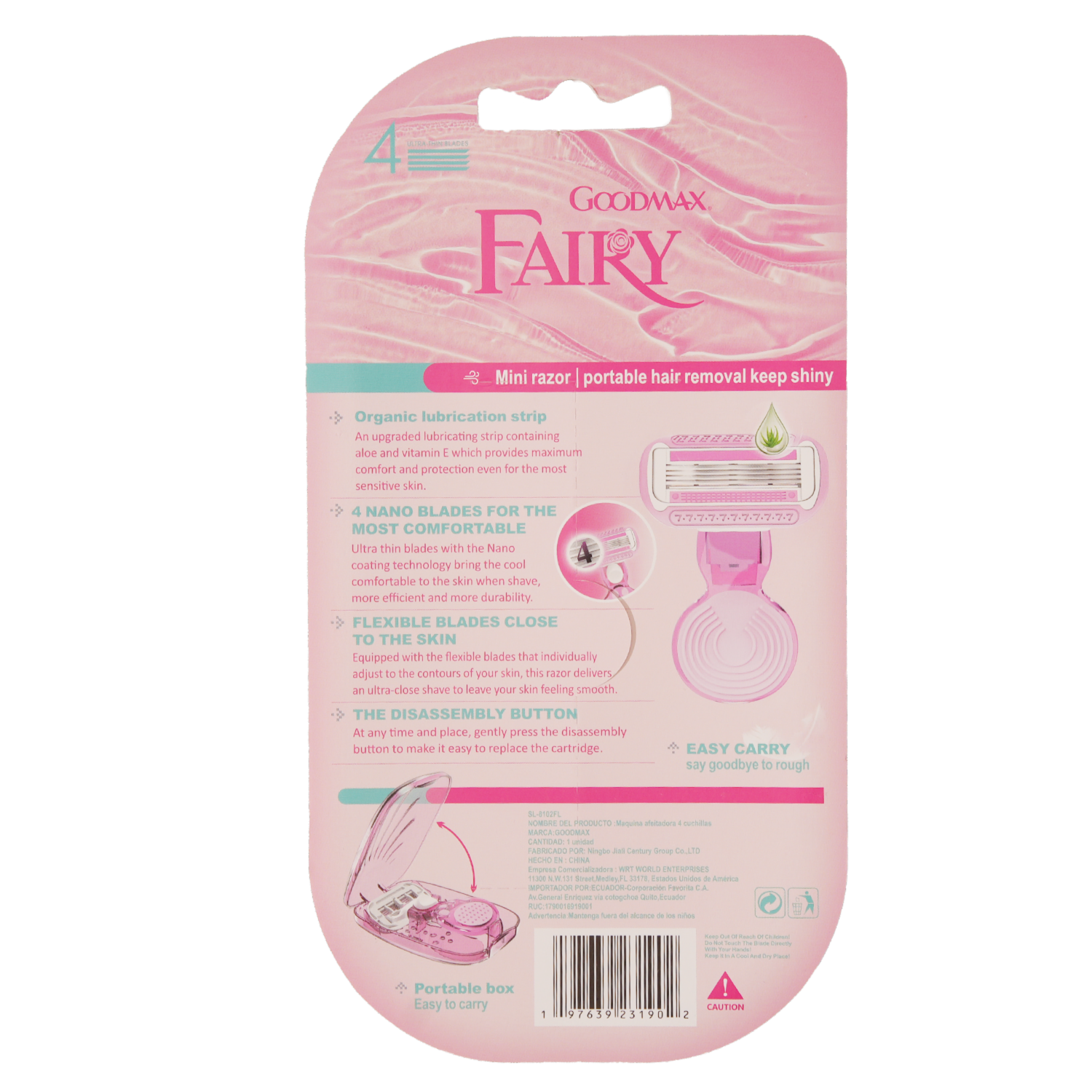 Razuradora Para Dama Fairy Con Repuesto GOODMAX Rosada